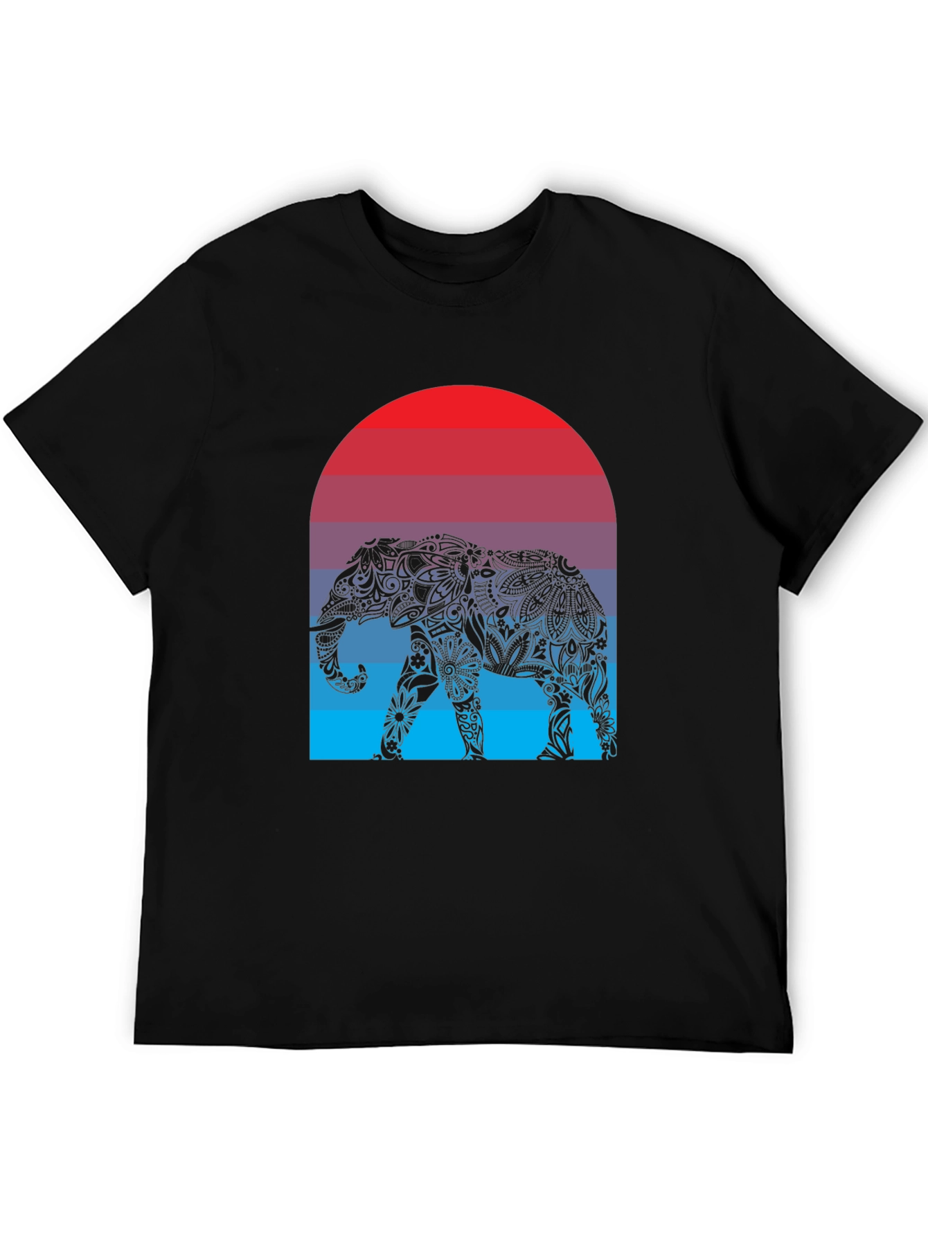 Elephant Sunset Graphic Tee - Stylish Mens T-Shirt