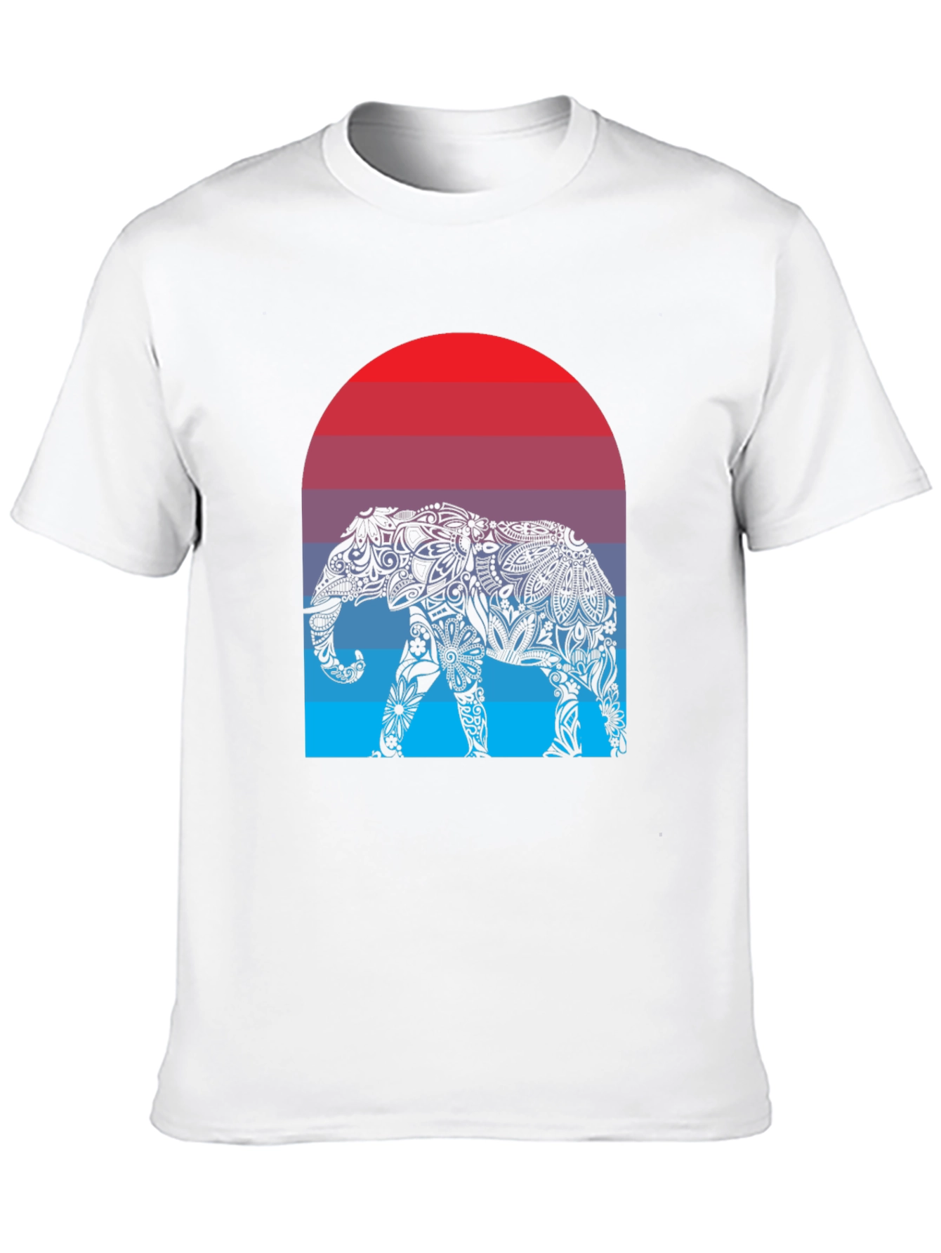 Elephant Sunset Graphic Tee - Stylish Mens T-Shirt