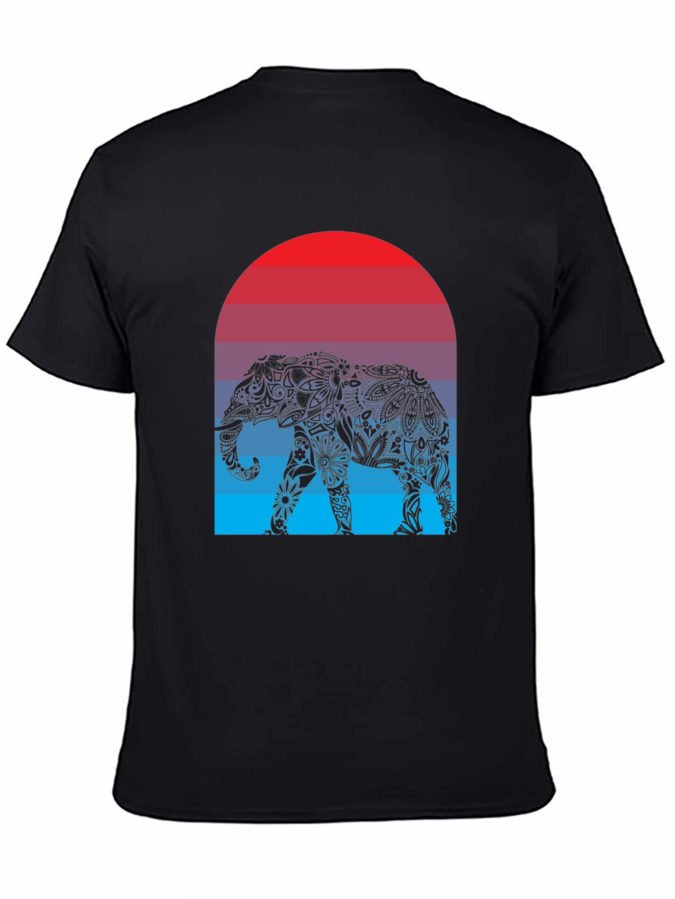 Elephant Sunset Graphic Tee - Stylish Mens T-Shirt