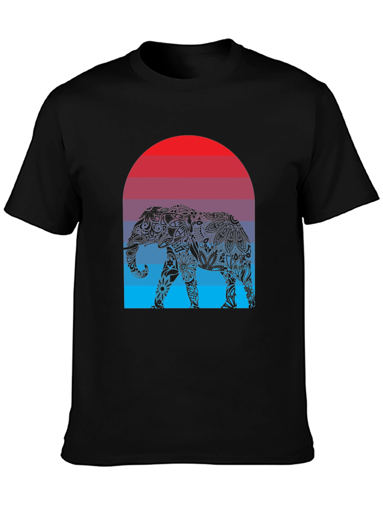 Elephant Sunset Graphic Tee - Stylish Mens T-Shirt