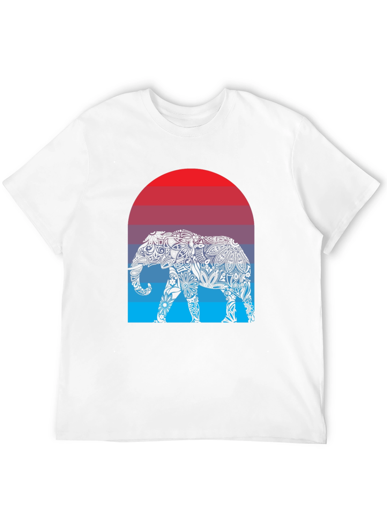 Elephant Sunset Graphic Tee - Stylish Mens T-Shirt