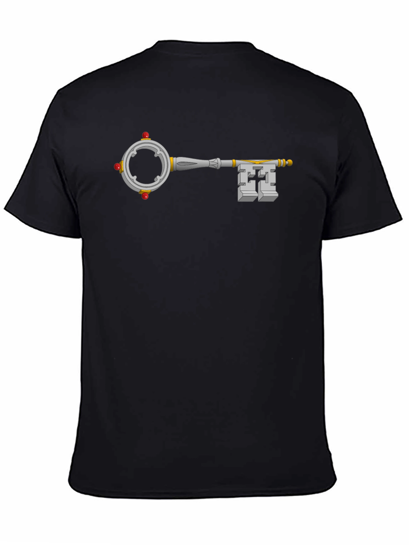 Fantasy Key Graphic Tee - Black Cotton T-Shirt