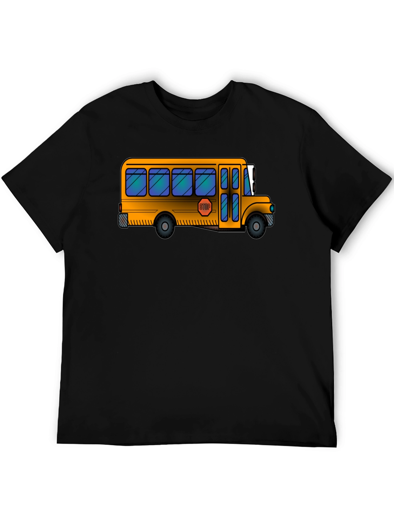 School Bus Graphic T-Shirt - Classic Black
