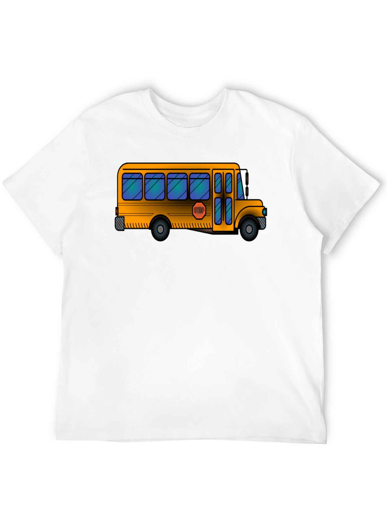 School Bus Graphic T-Shirt - Classic Black