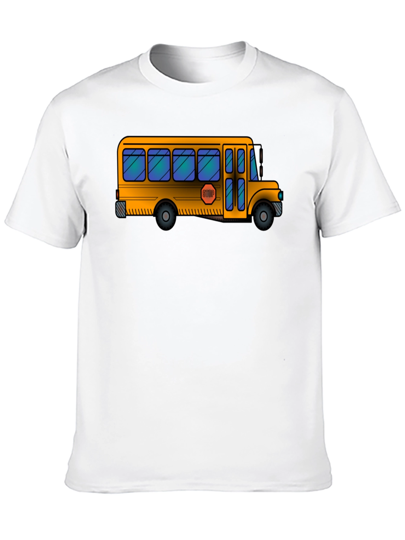 School Bus Graphic T-Shirt - Classic Black