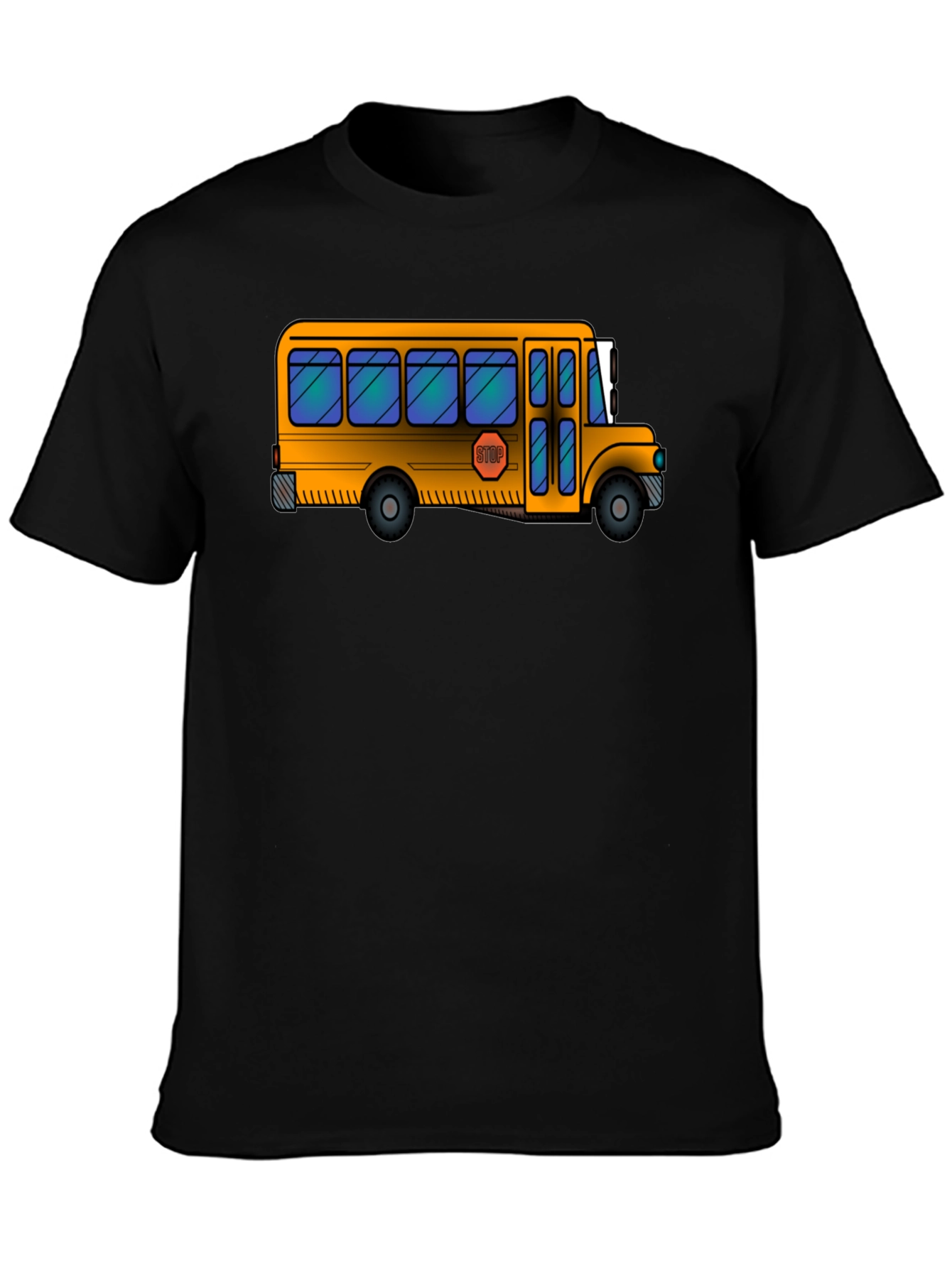 School Bus Graphic T-Shirt - Classic Black