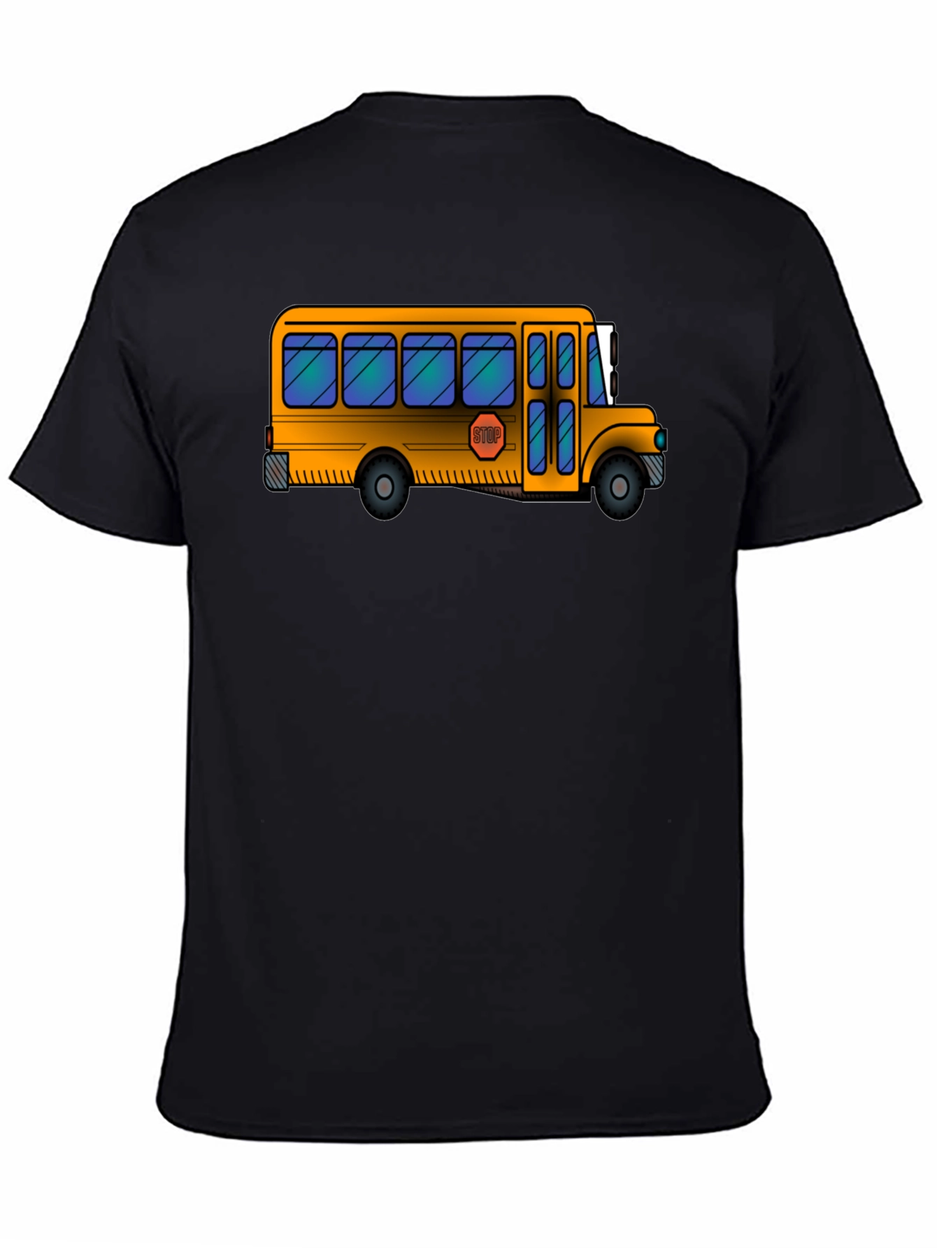 School Bus Graphic T-Shirt - Classic Black