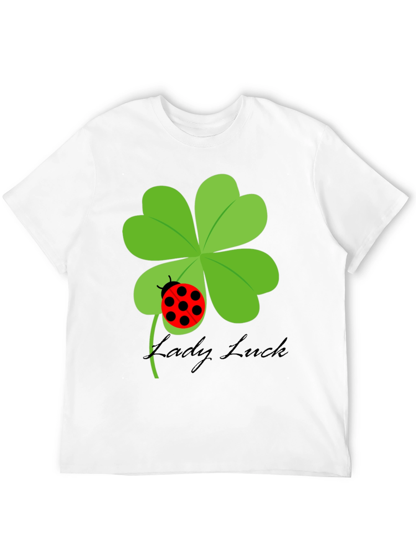 Lucky Ladybug Clover T-Shirt - Black