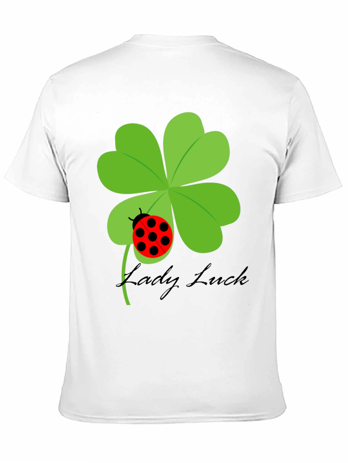 Lucky Ladybug Clover T-Shirt - Black