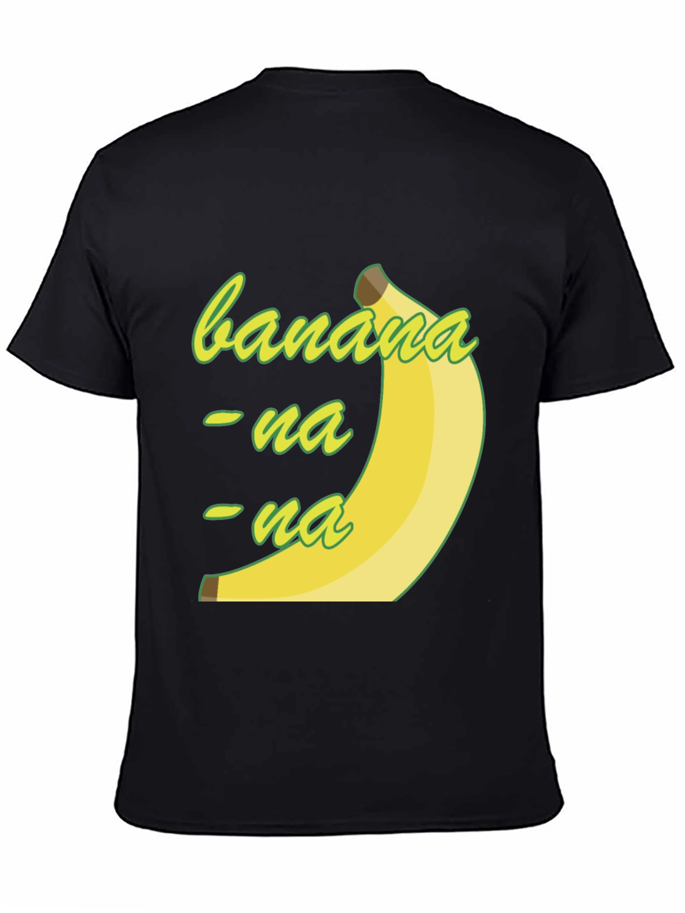 Banana-na-na Mens Black Graphic T-Shirt
