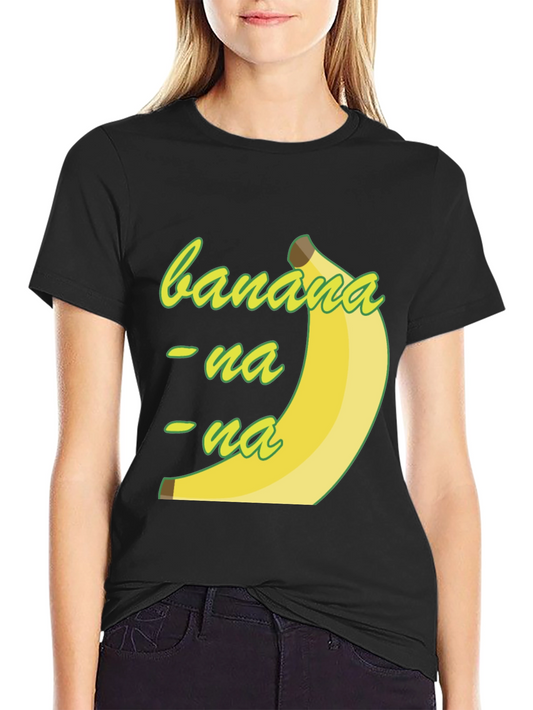 Banana-na-na Mens Black Graphic T-Shirt