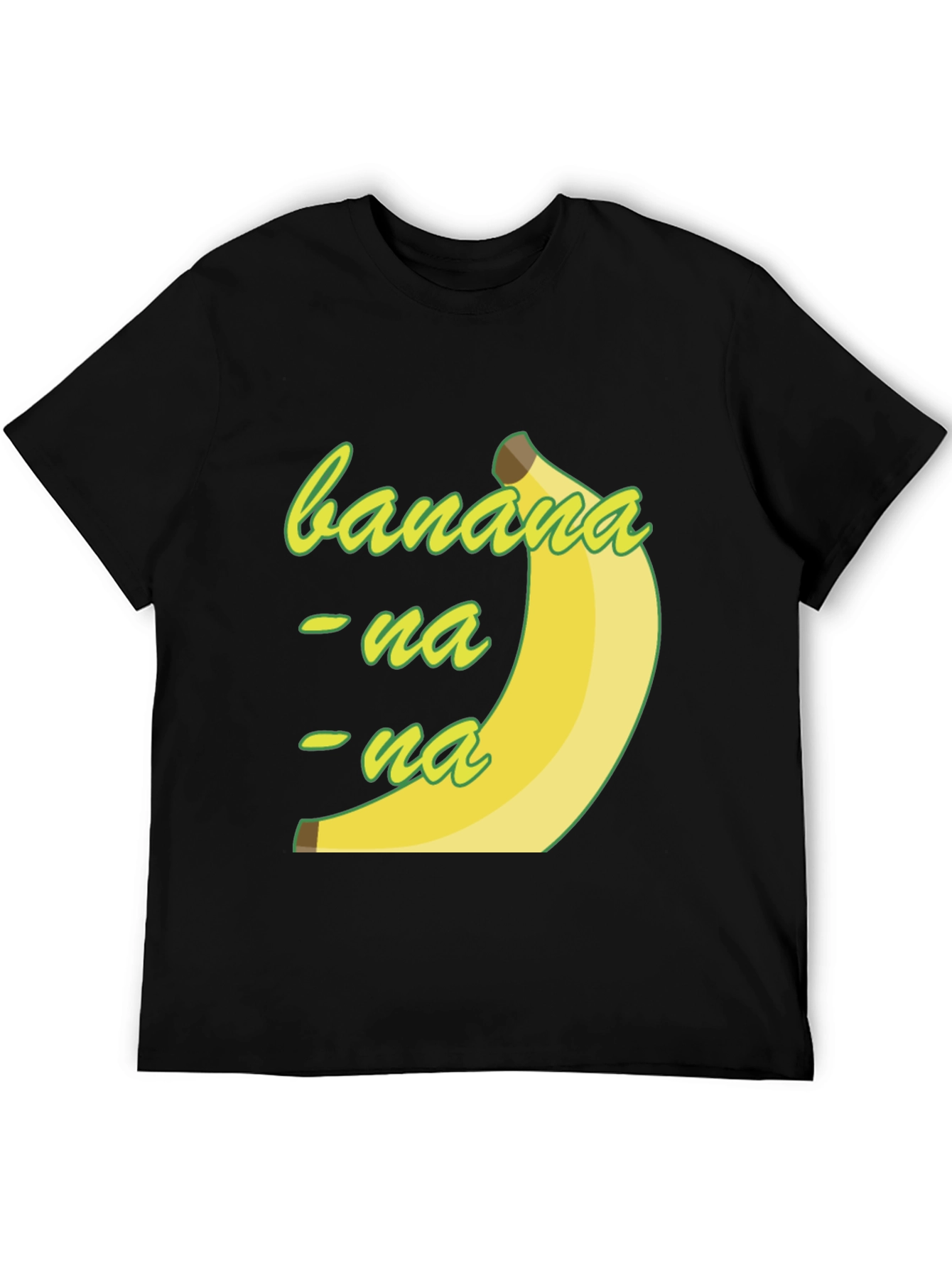 Banana-na-na Mens Black Graphic T-Shirt