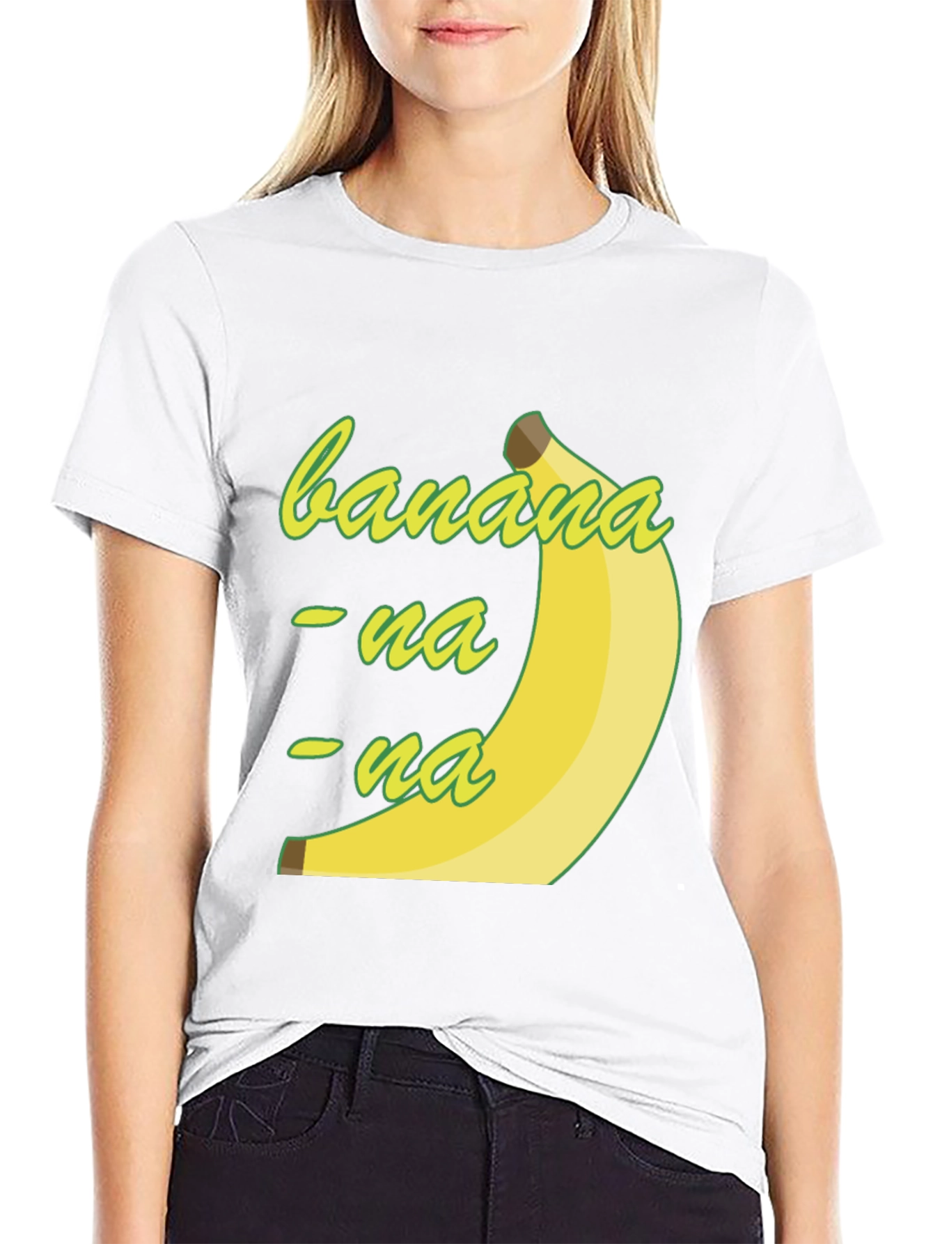 Banana-na-na Mens Black Graphic T-Shirt