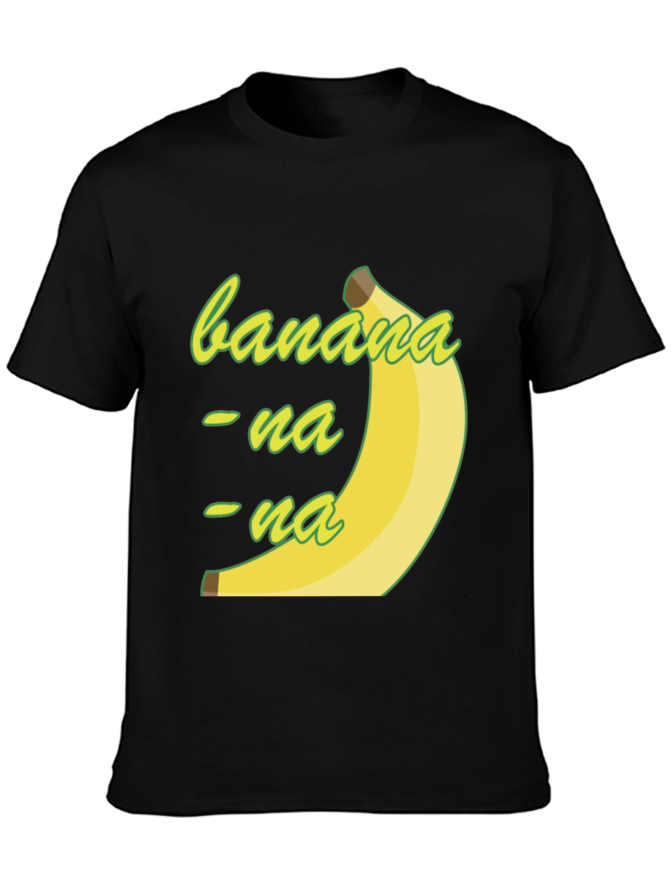 Banana-na-na Mens Black Graphic T-Shirt
