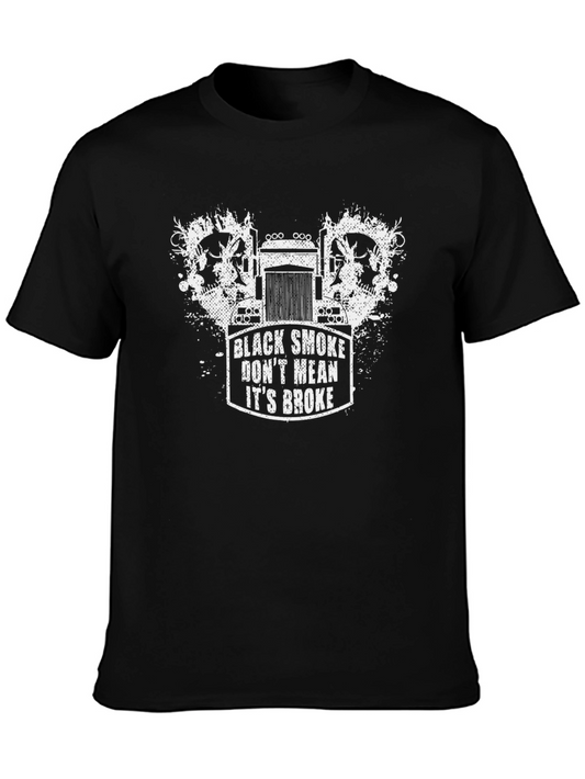 Black Smoke Trucker Graphic Tee - Dont Mean Its Broke