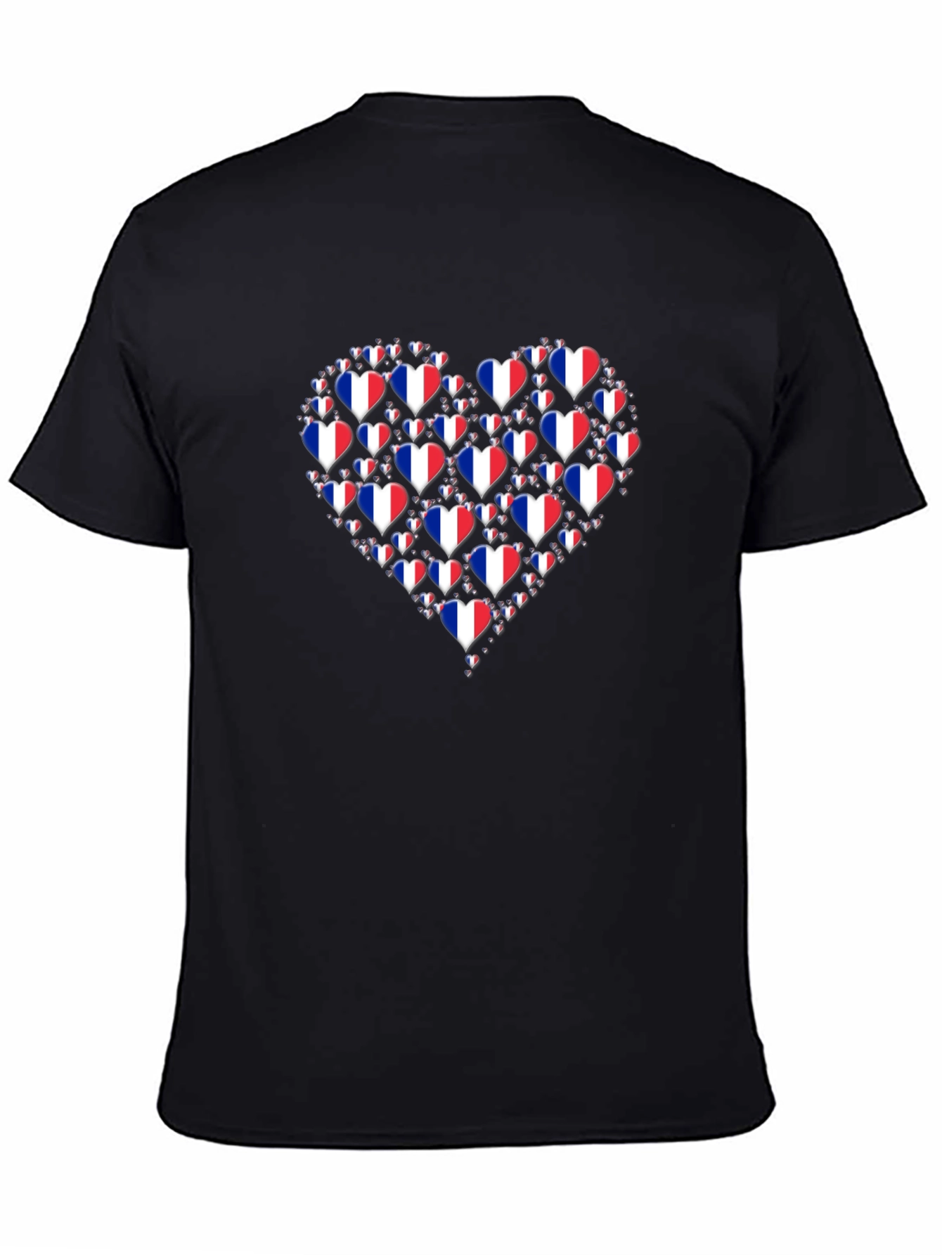 French Flag Heart Graphic T-Shirt - Stylish Pride