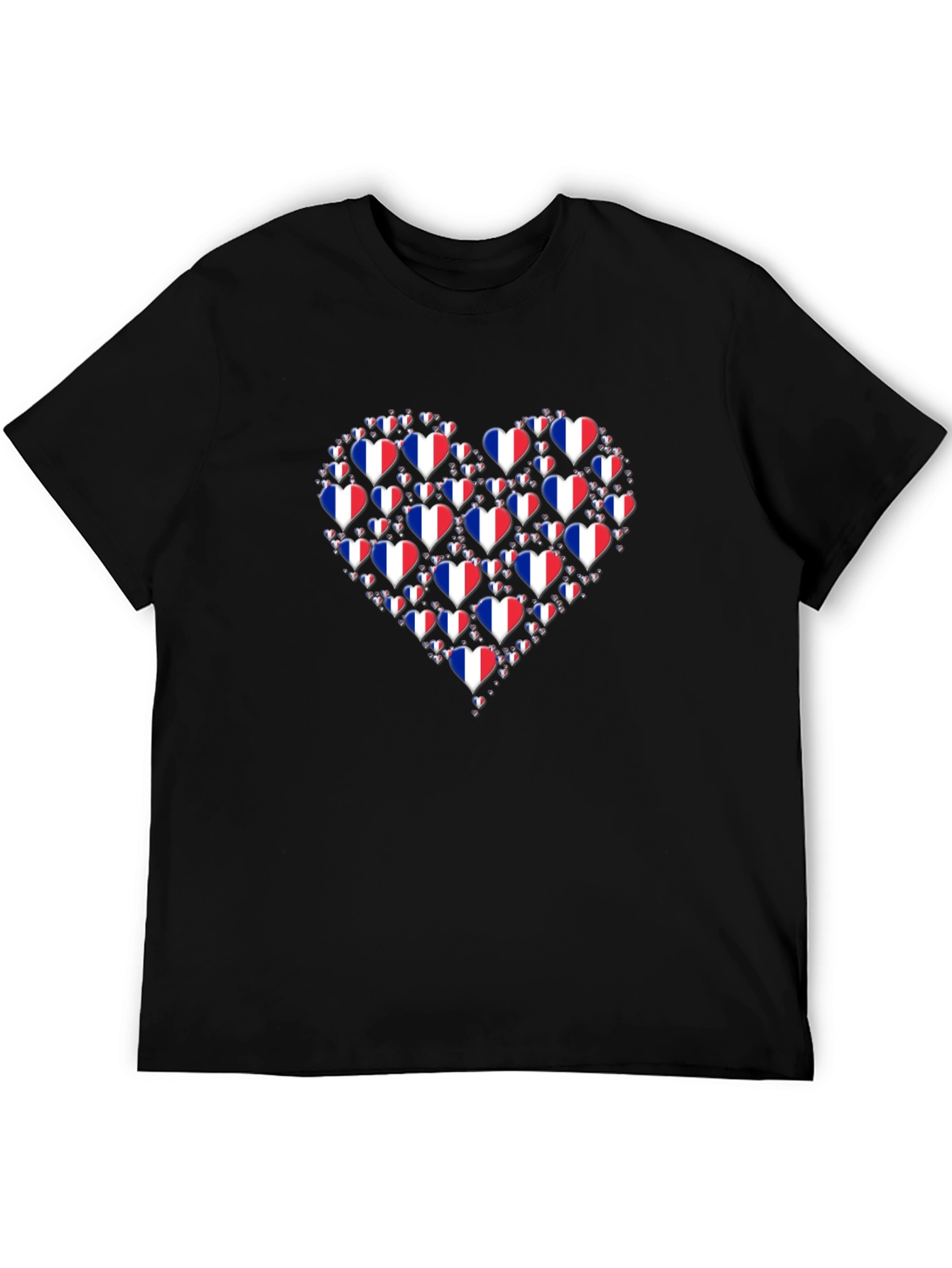 French Flag Heart Graphic T-Shirt - Stylish Pride