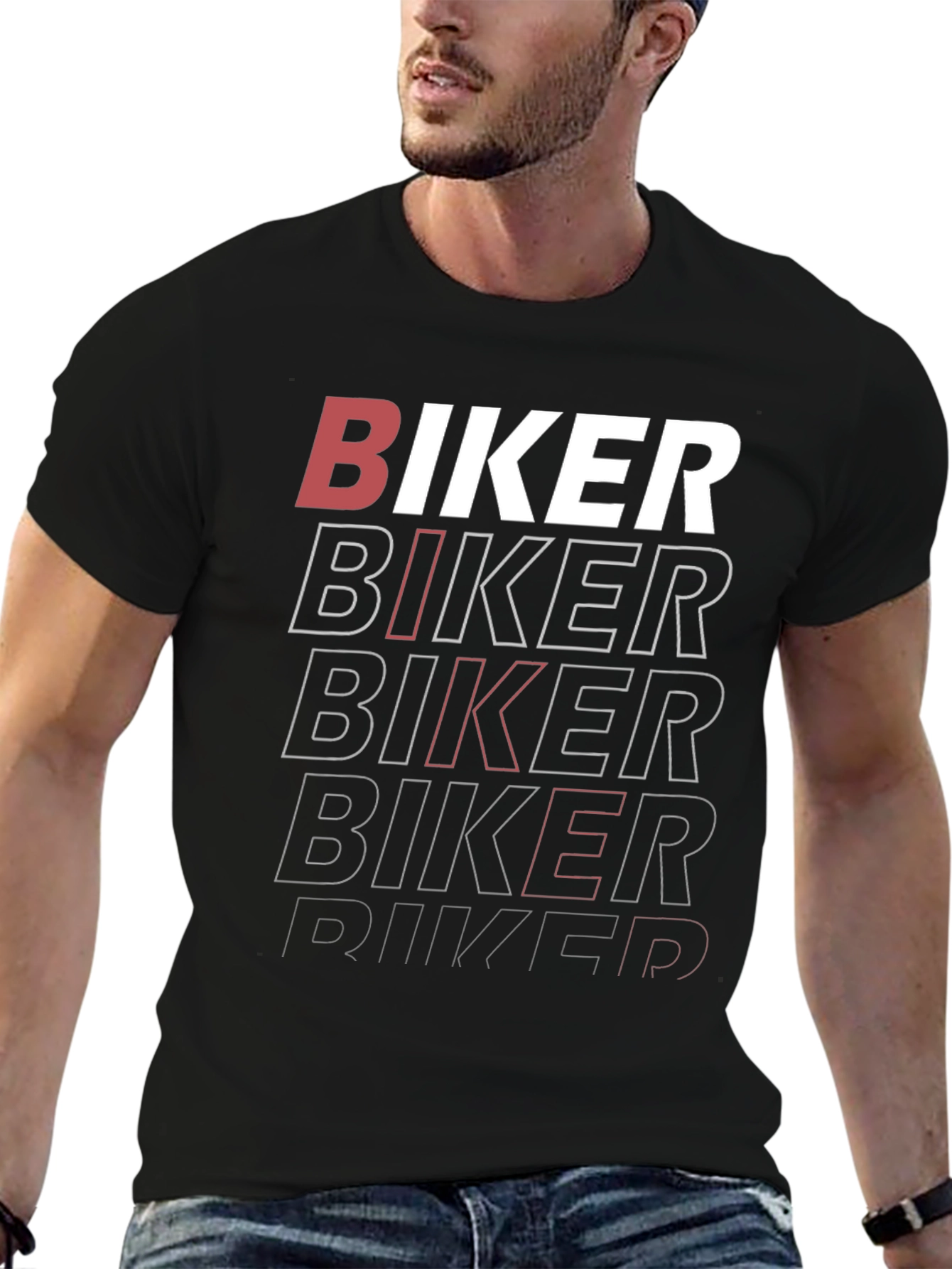 Biker Graphic Tee - Cool Rider Design