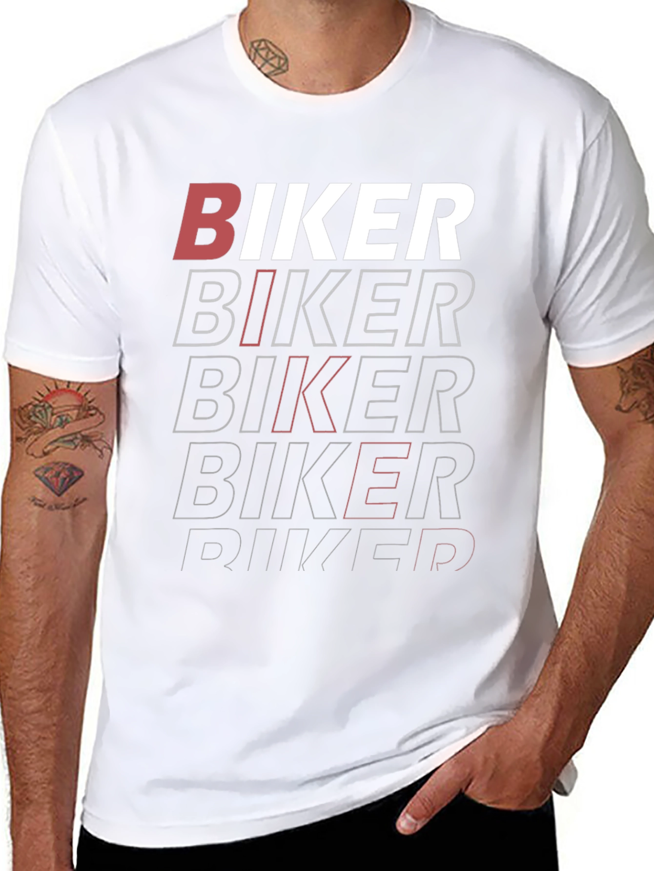 Biker Graphic Tee - Cool Rider Design