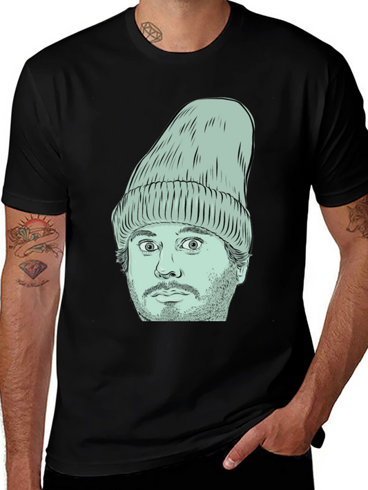 Beanie Face Graphic T-Shirt - Unique Style