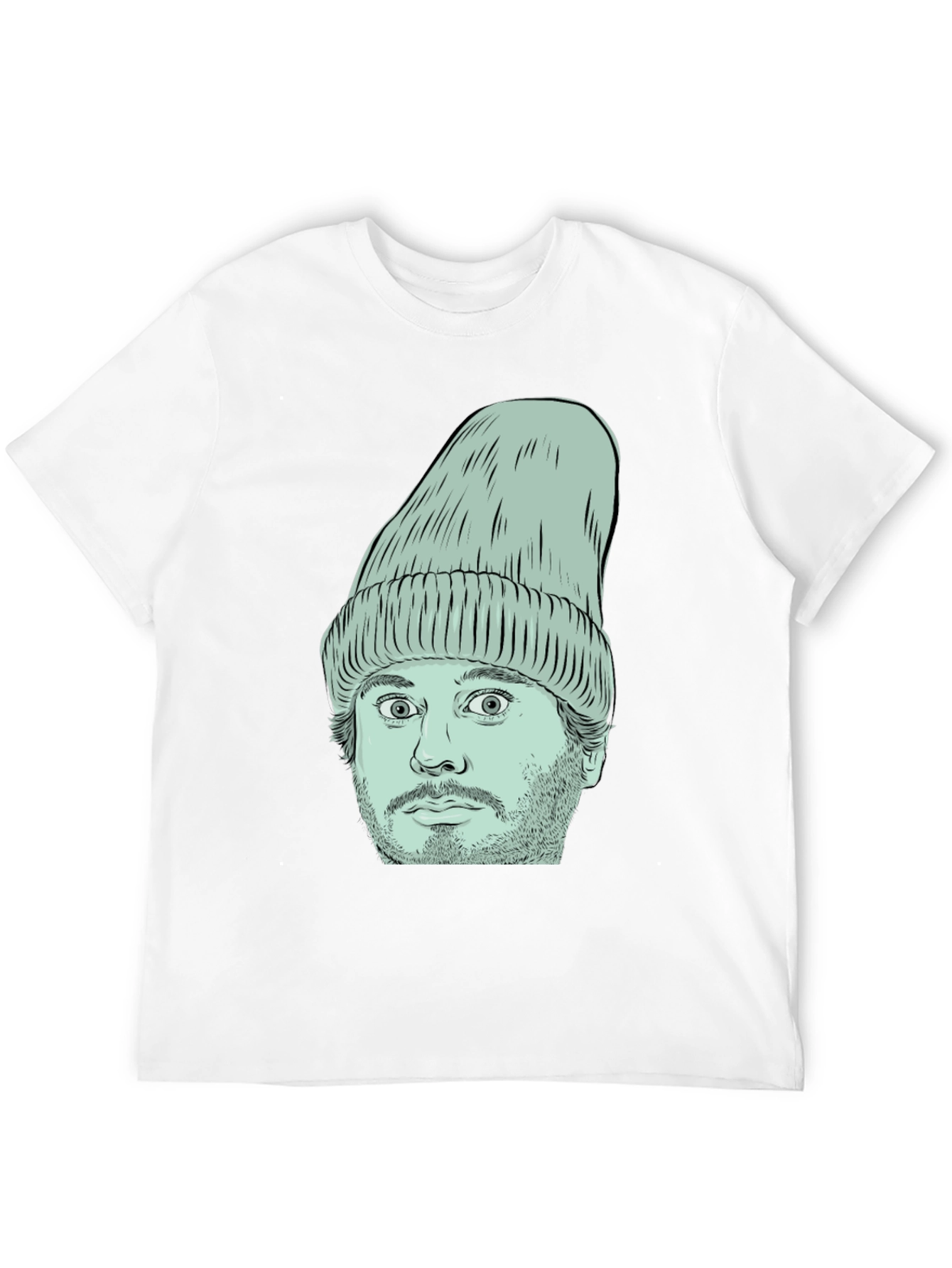 Beanie Face Graphic T-Shirt - Unique Style