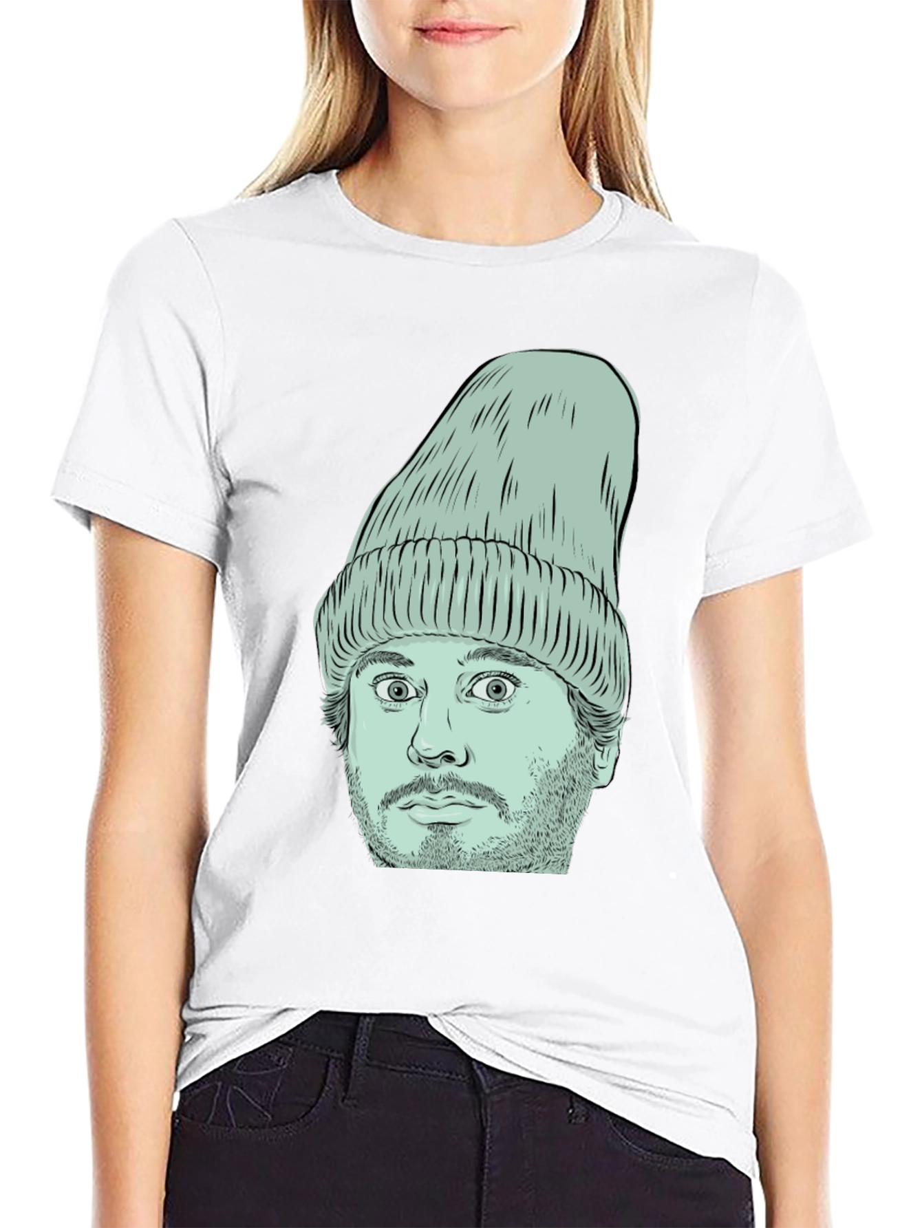Beanie Face Graphic T-Shirt - Unique Style