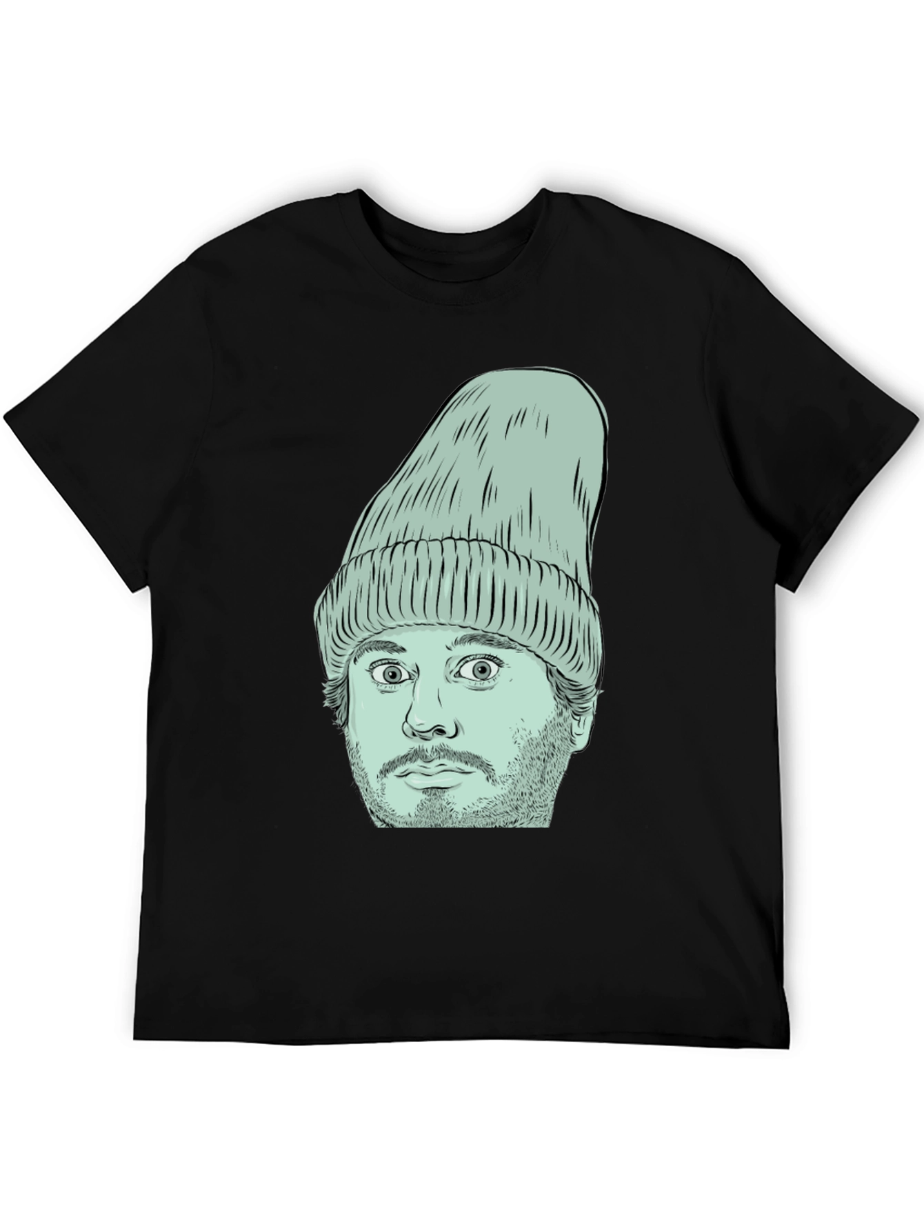 Beanie Face Graphic T-Shirt - Unique Style
