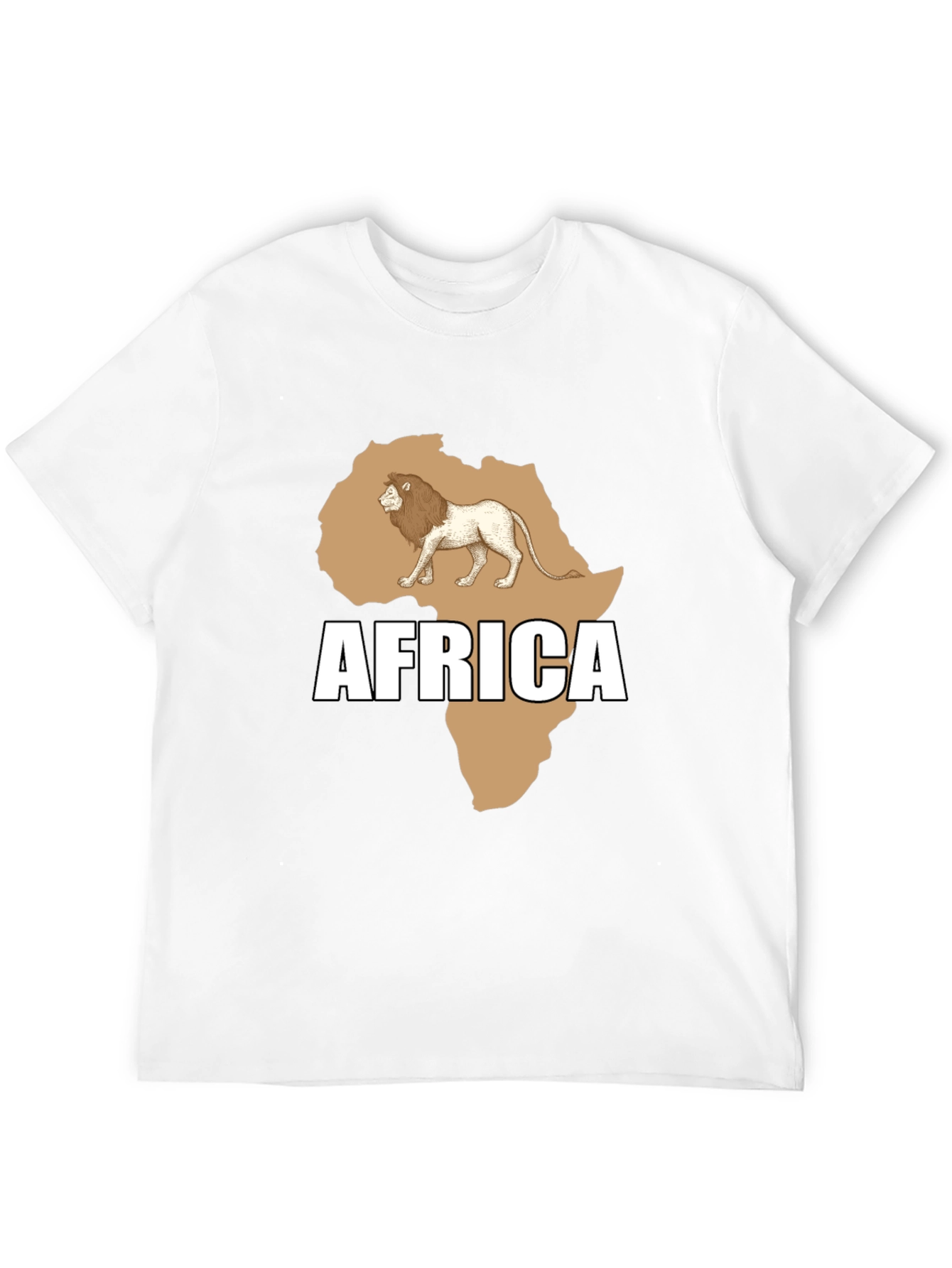 Africa Lion Graphic T-Shirt - Stylish Black Tee