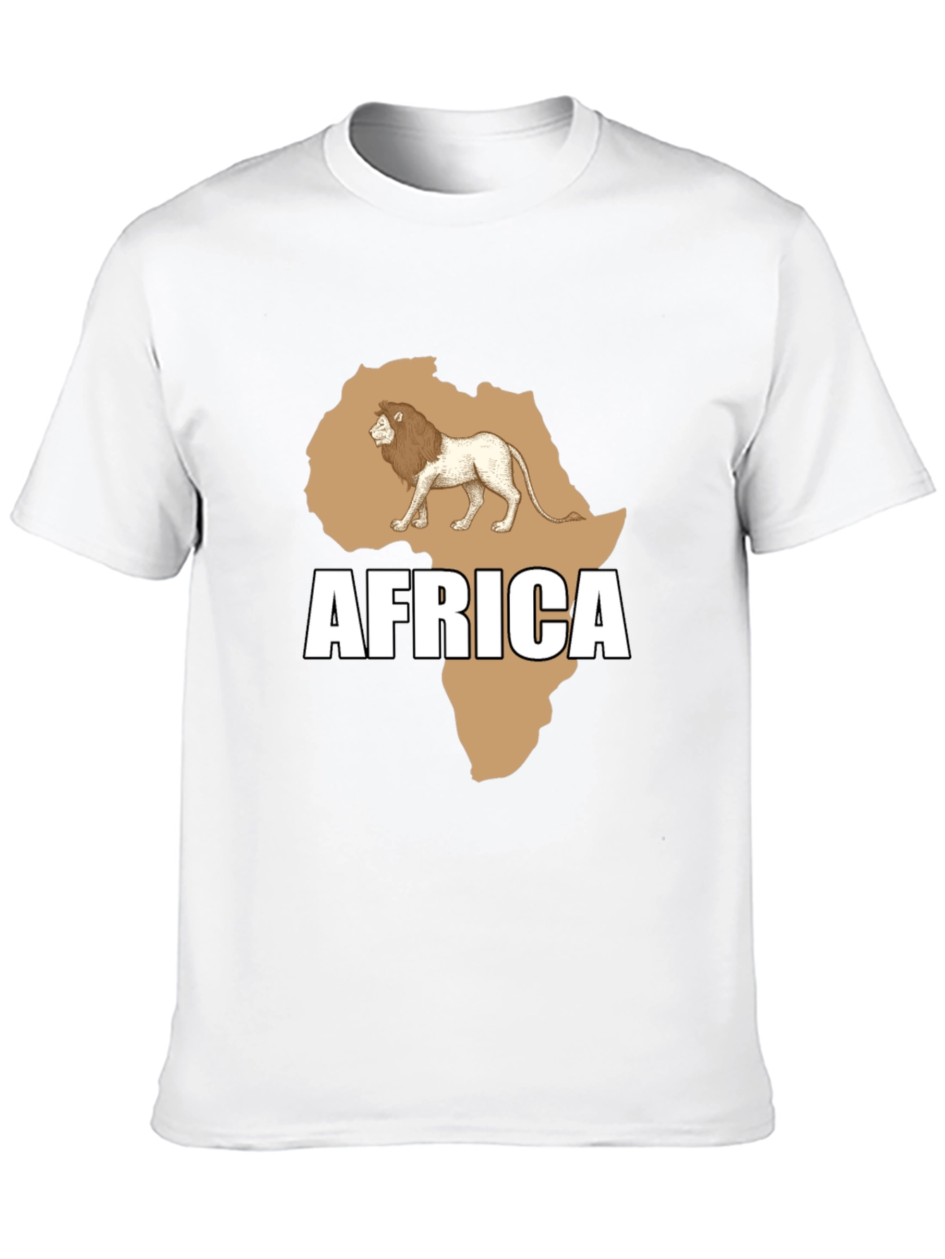 Africa Lion Graphic T-Shirt - Stylish Black Tee