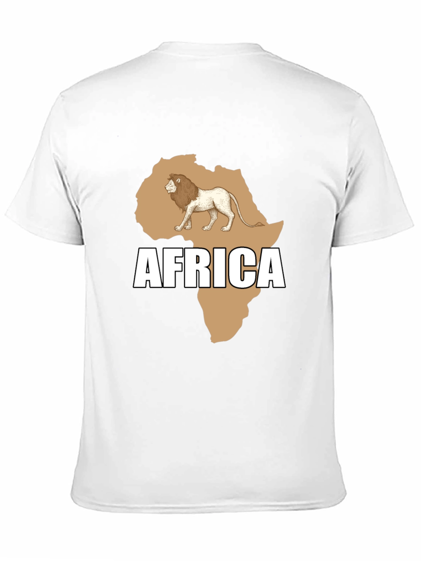 Africa Lion Graphic T-Shirt - Stylish Black Tee