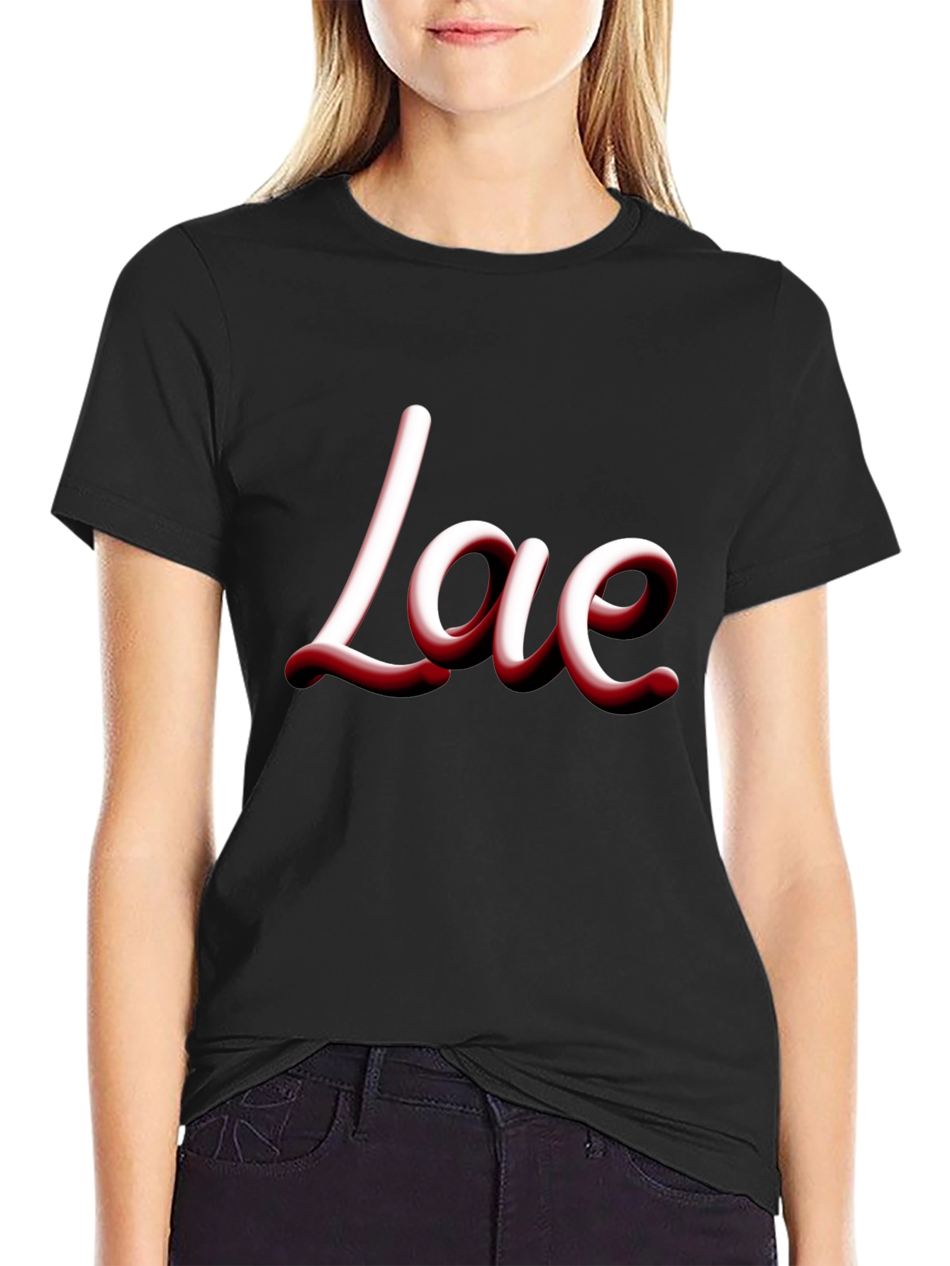 Love Graphic Print T-Shirt - Casual Wear