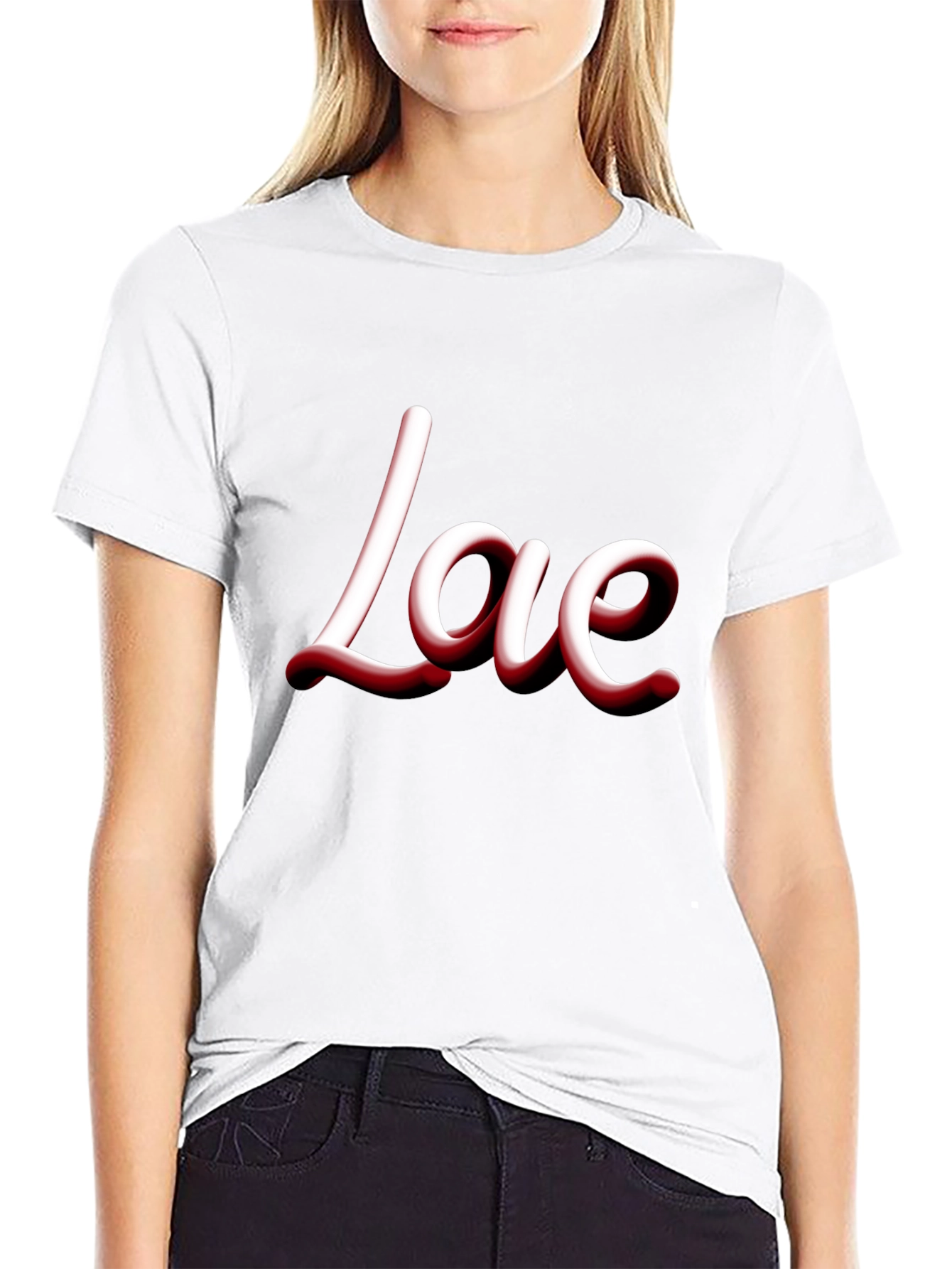Love Graphic Print T-Shirt - Casual Wear