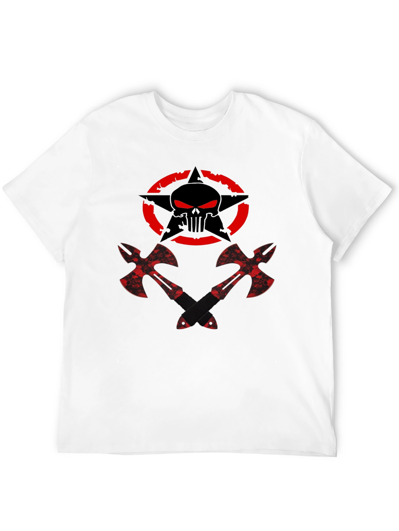 Skull Star & Axes Graphic Tee