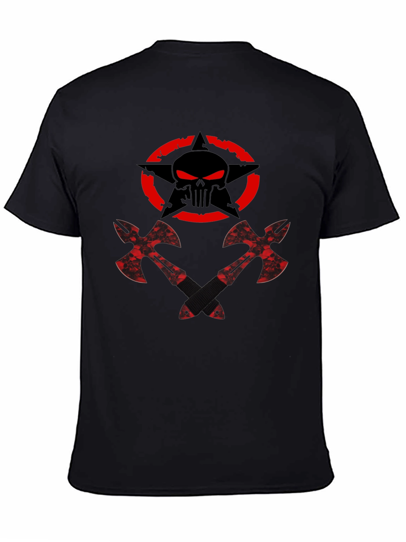 Skull Star & Axes Graphic Tee