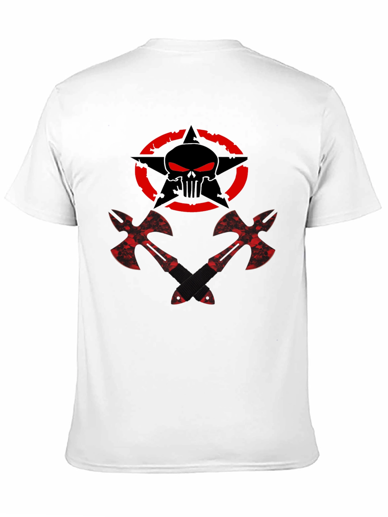 Skull Star & Axes Graphic Tee