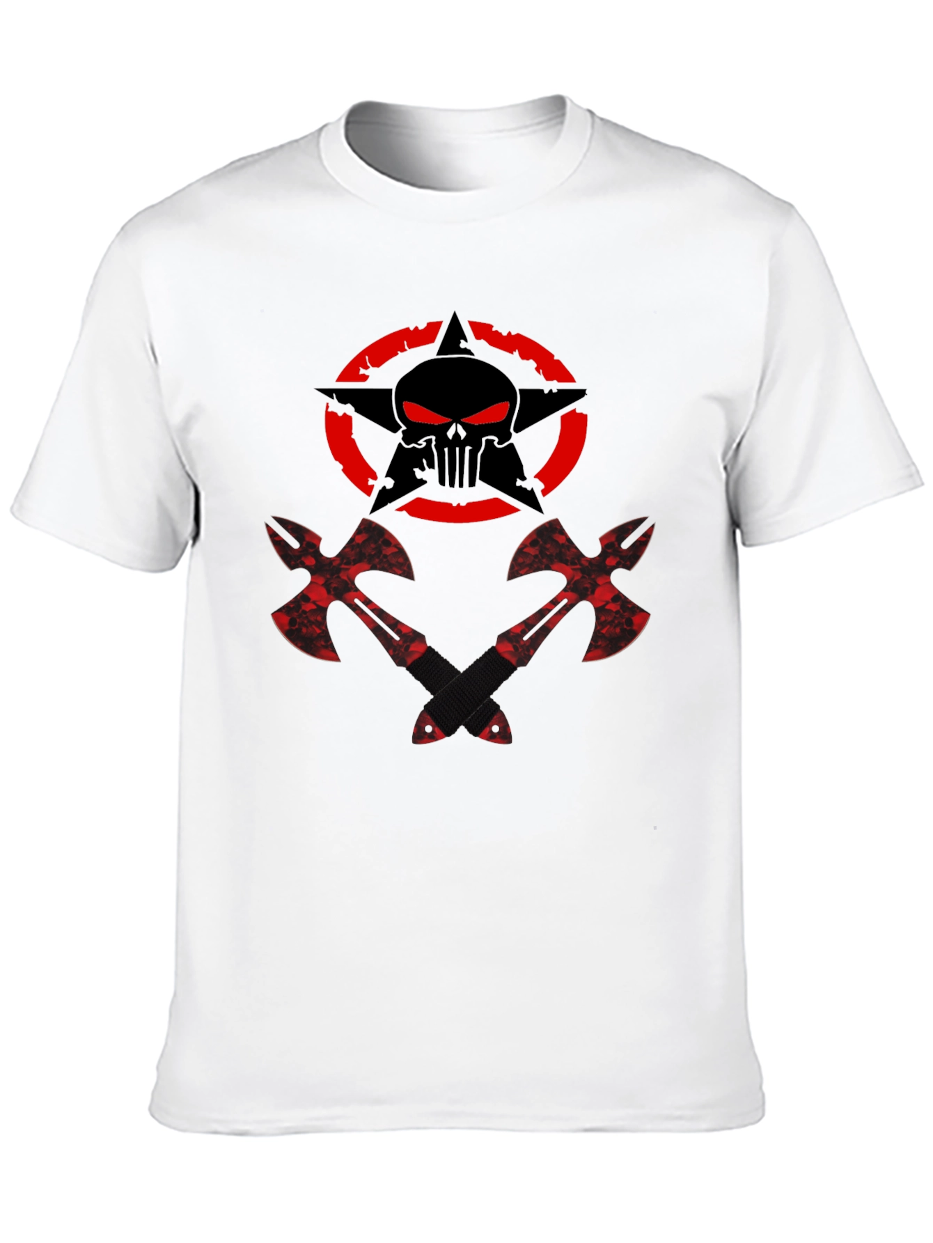 Skull Star & Axes Graphic Tee