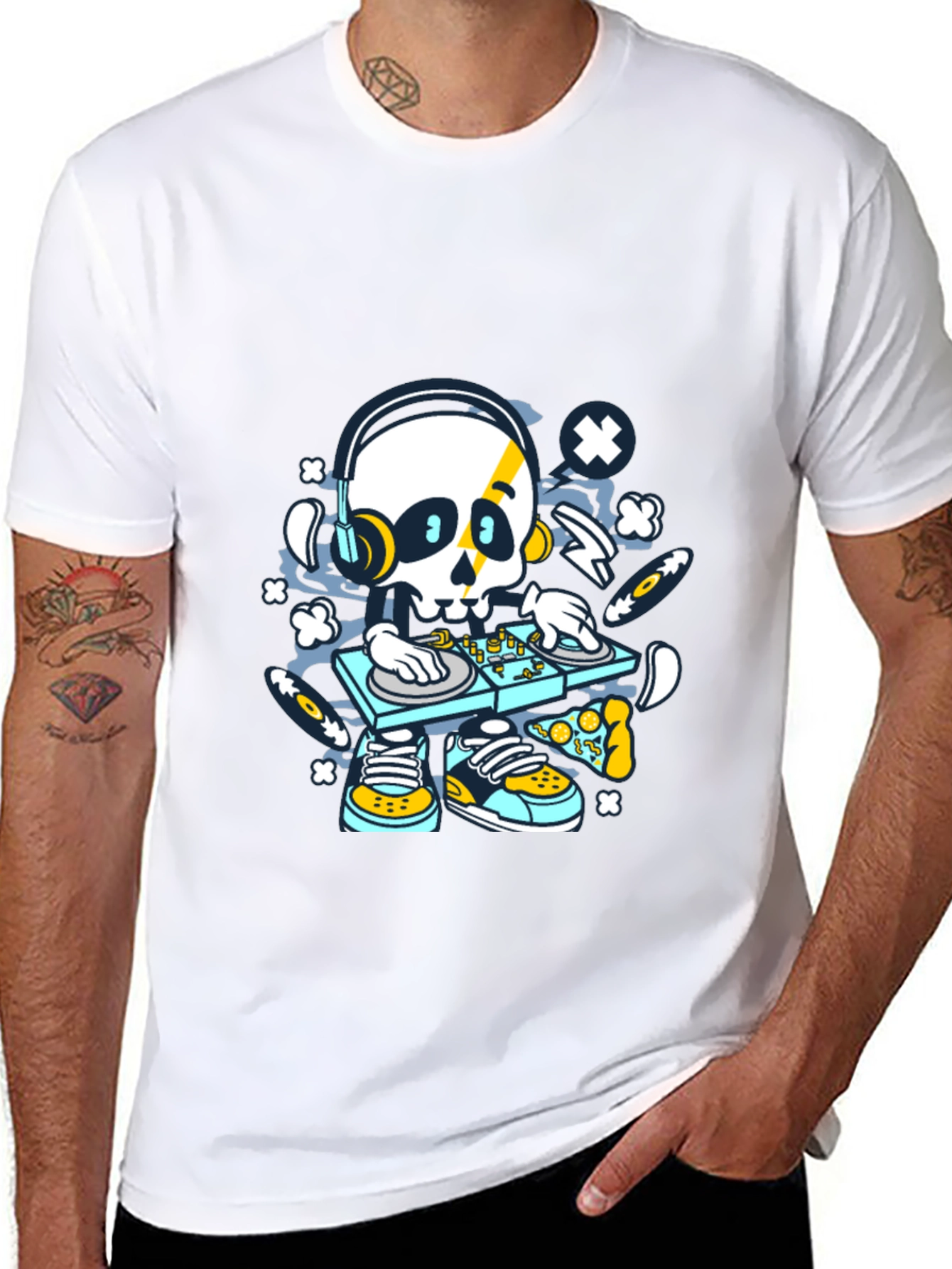 Skull DJ Graphic Black T-Shirt