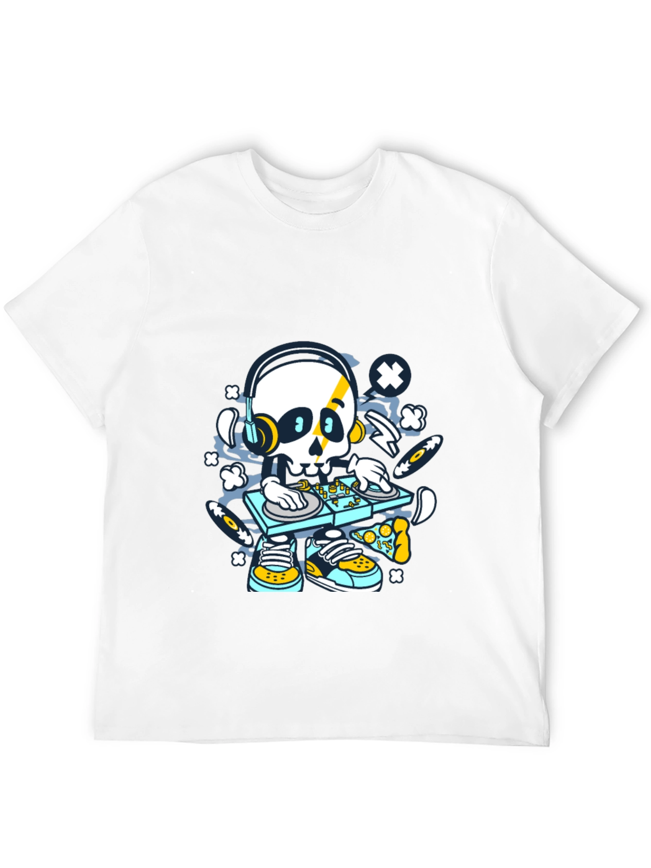 Skull DJ Graphic Black T-Shirt
