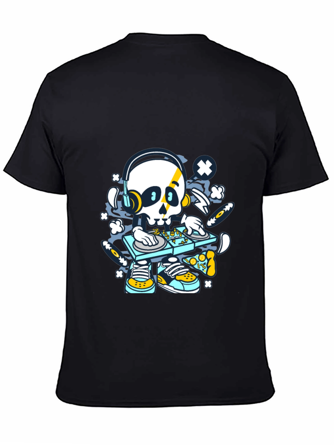 Skull DJ Graphic Black T-Shirt