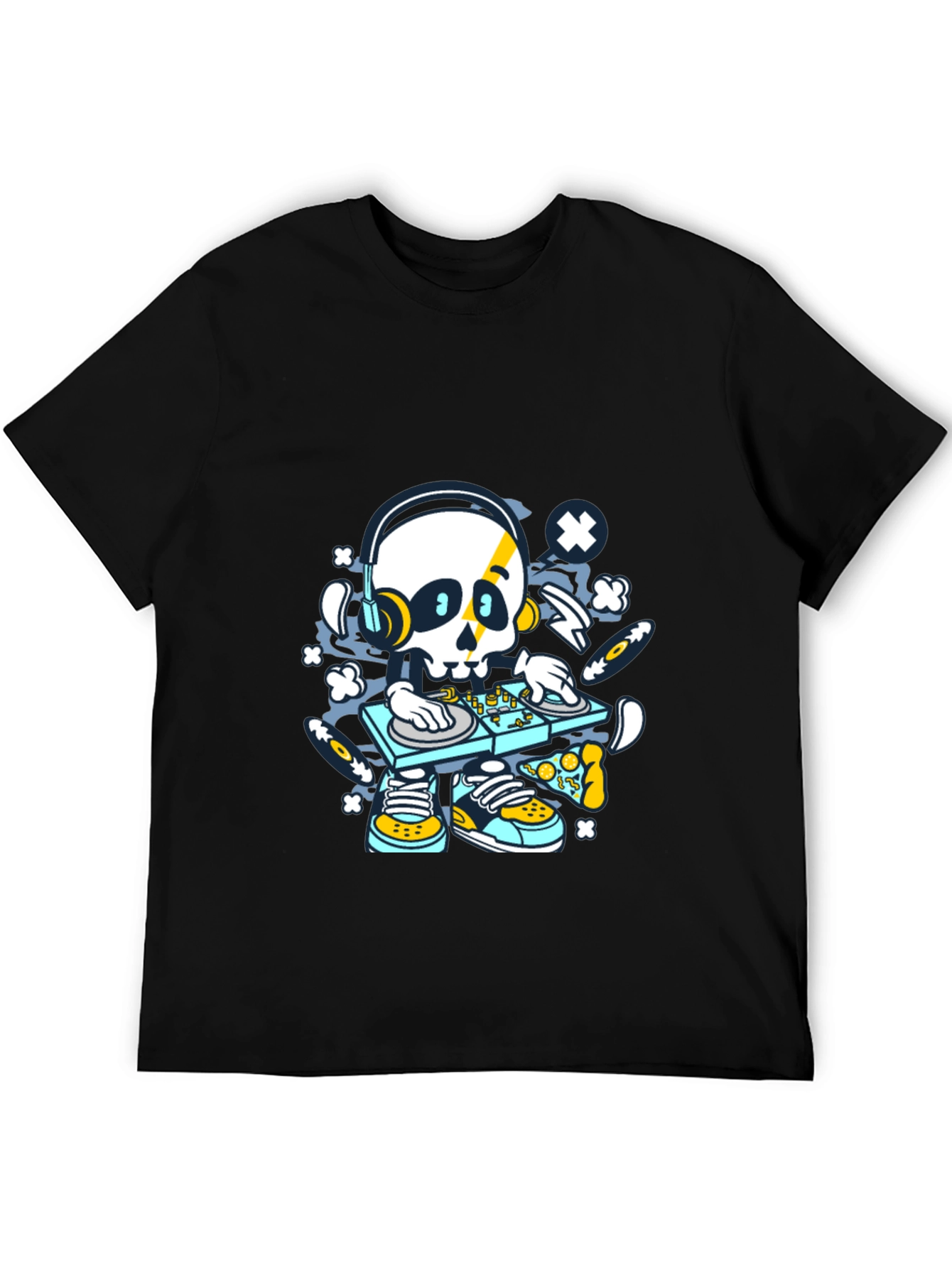 Skull DJ Graphic Black T-Shirt