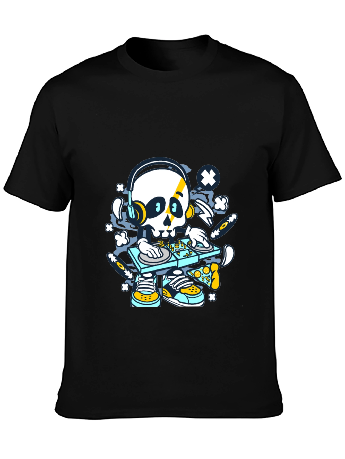 Skull DJ Graphic Black T-Shirt