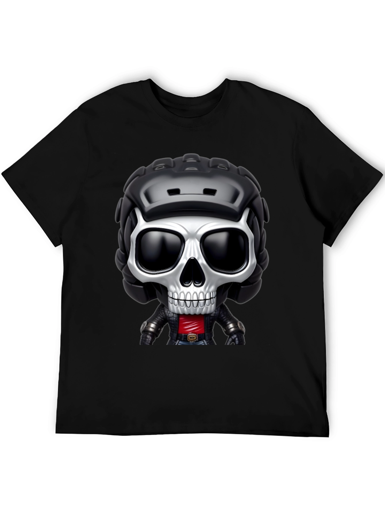 Skull Rider Graphic Tee - Black