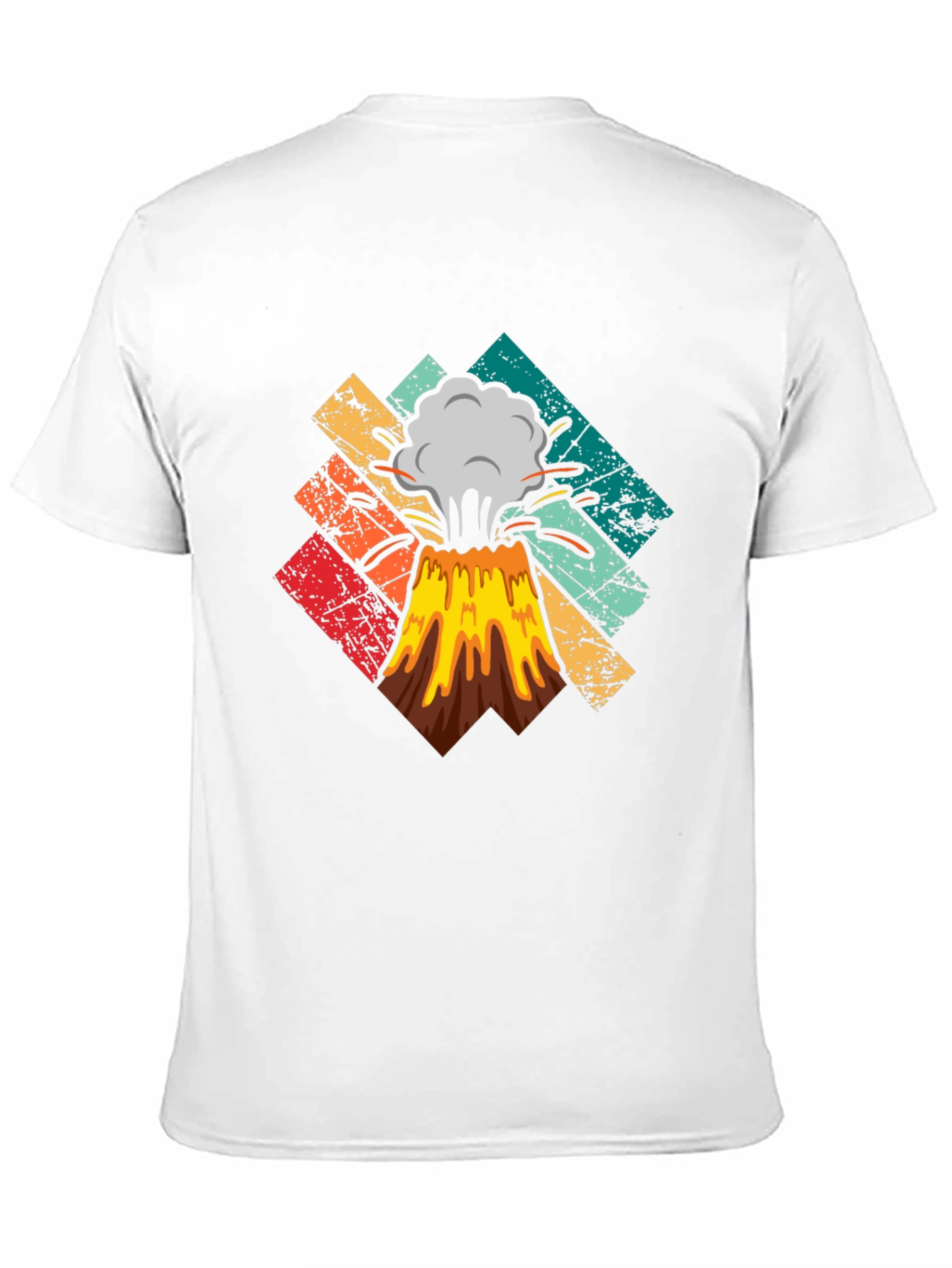 Retro Volcano Eruption Graphic Tee