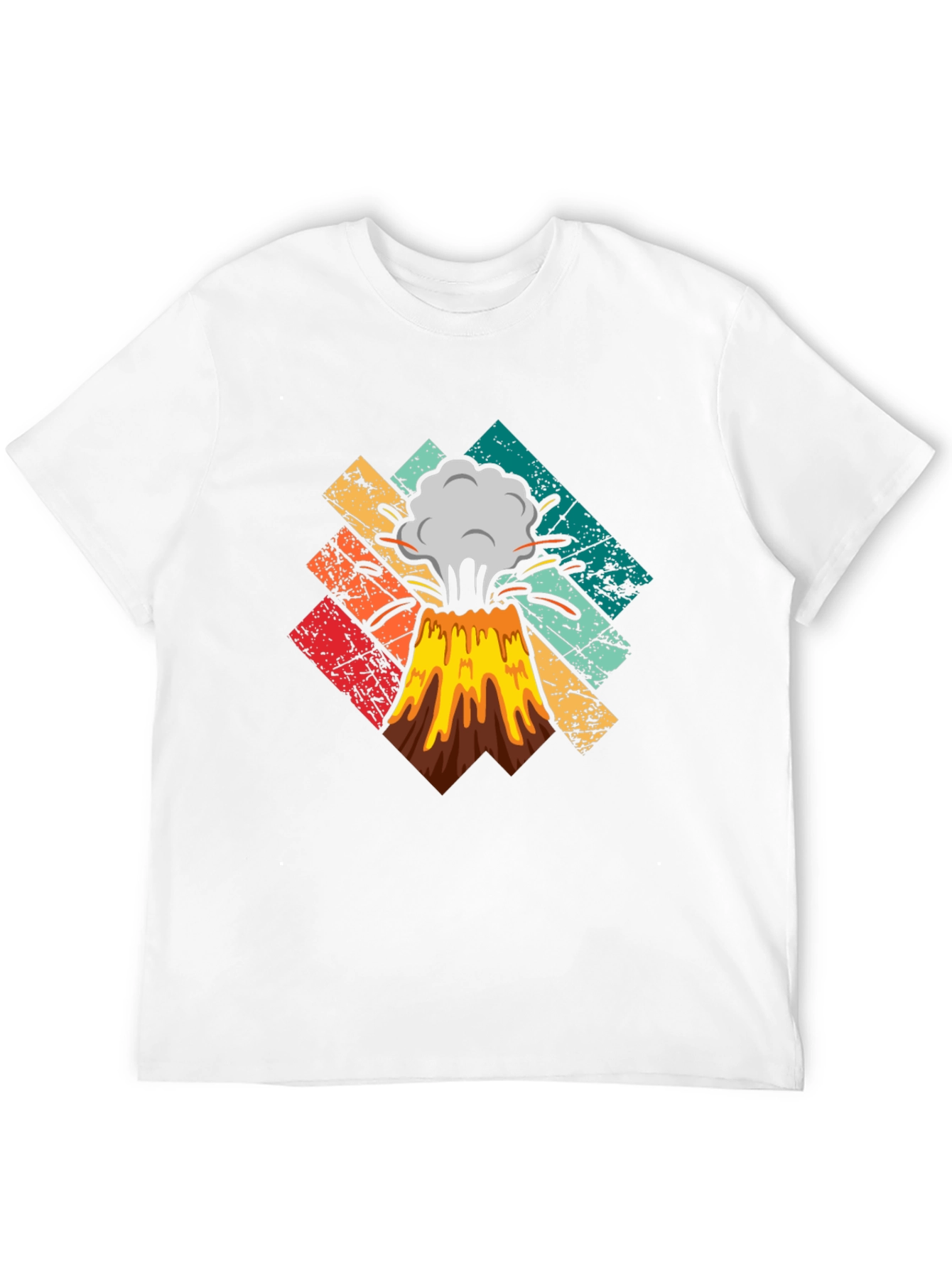 Retro Volcano Eruption Graphic Tee