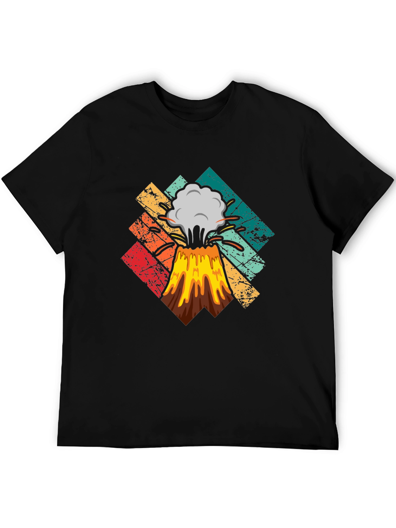 Retro Volcano Eruption Graphic Tee
