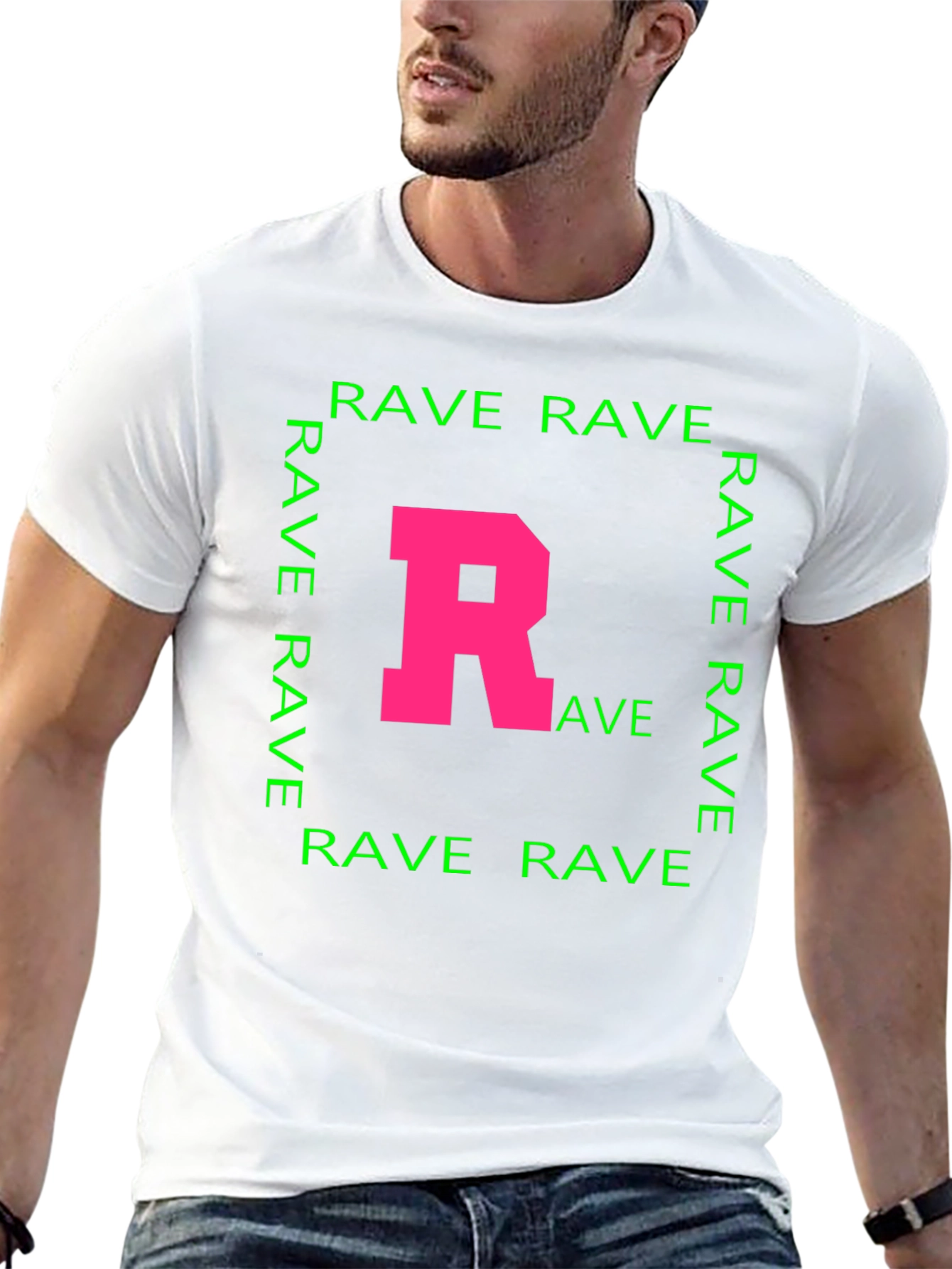 Rave T-Shirt - Pink R Green Rave