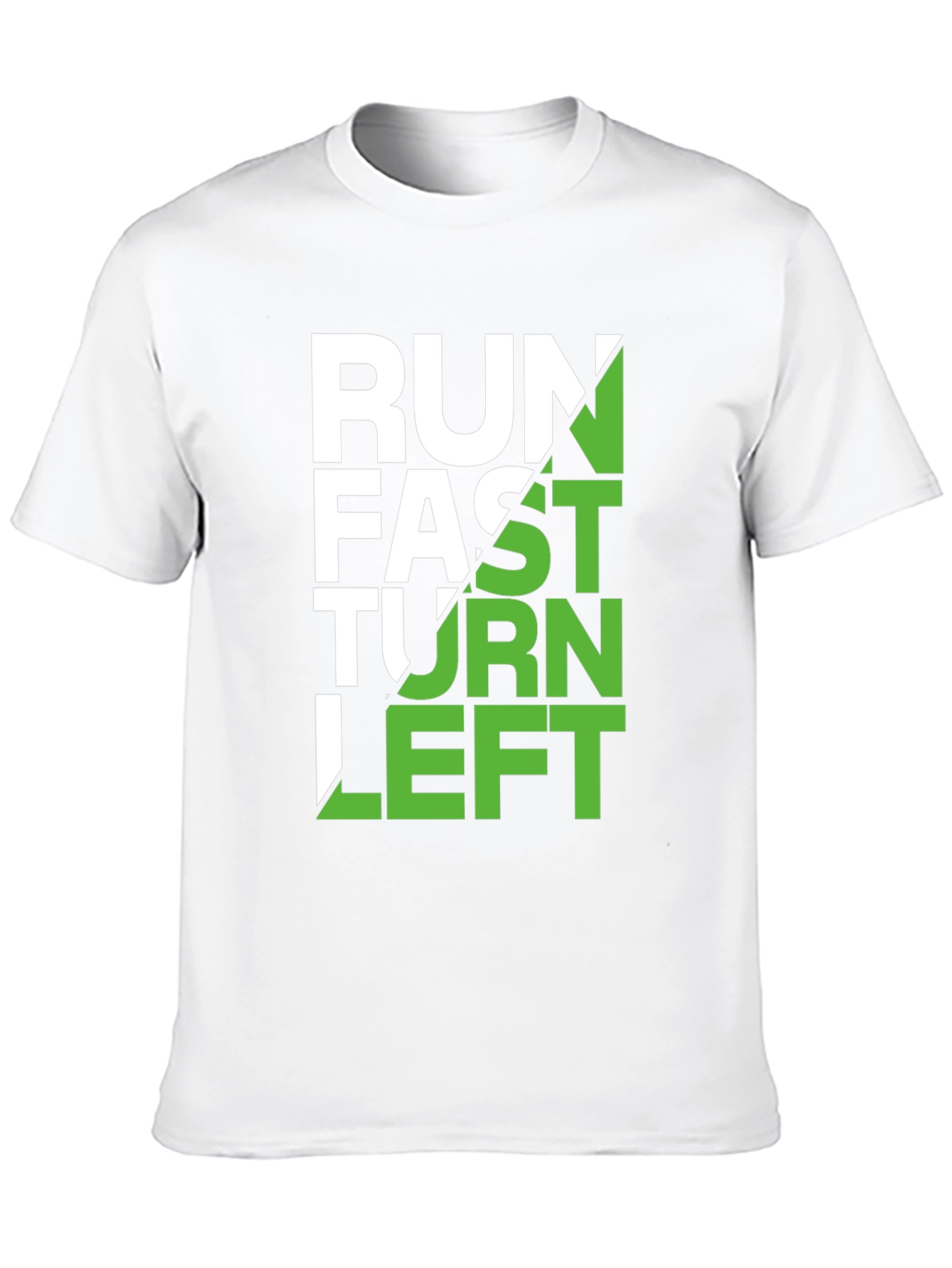 Run Fast Turn Left Graphic Tee - Black