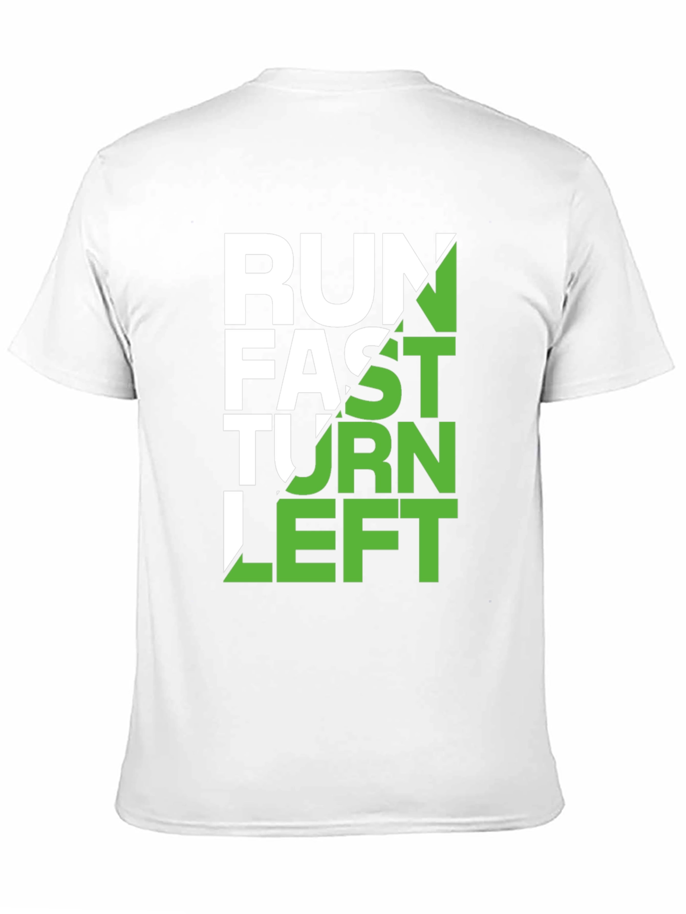 Run Fast Turn Left Graphic Tee - Black