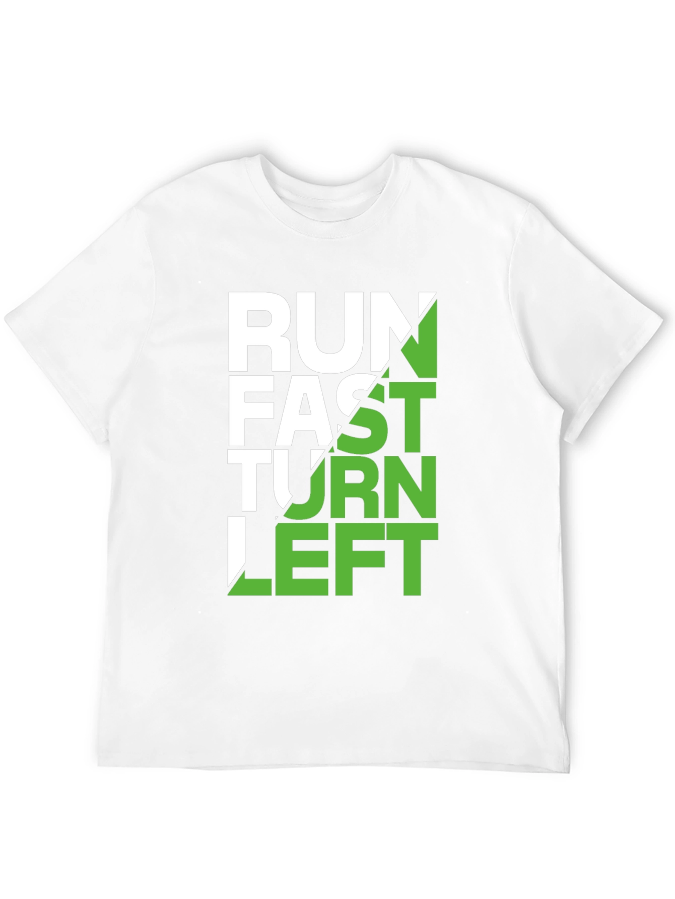 Run Fast Turn Left Graphic Tee - Black