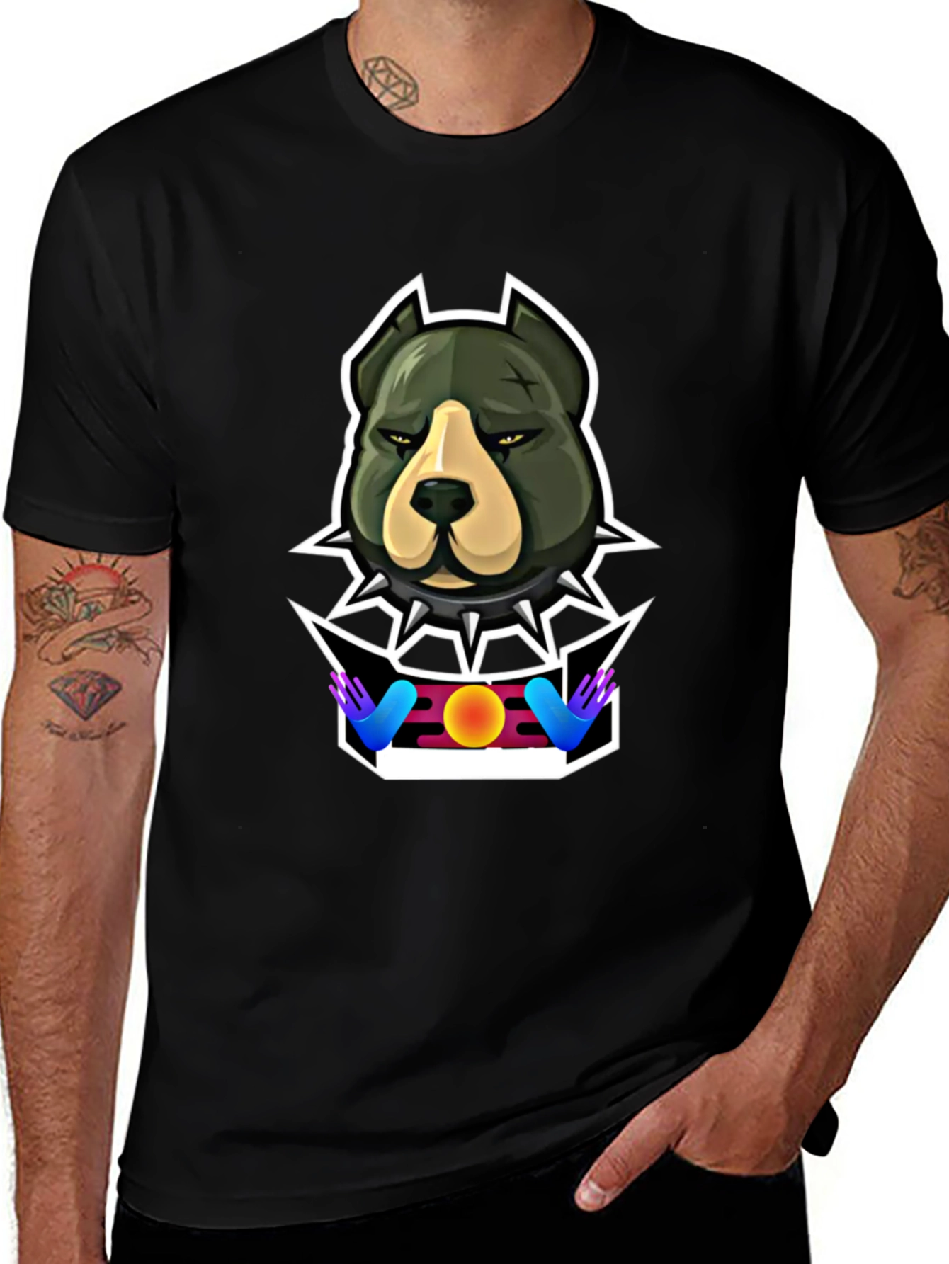 Mens Pitbull Graphic Print Tee